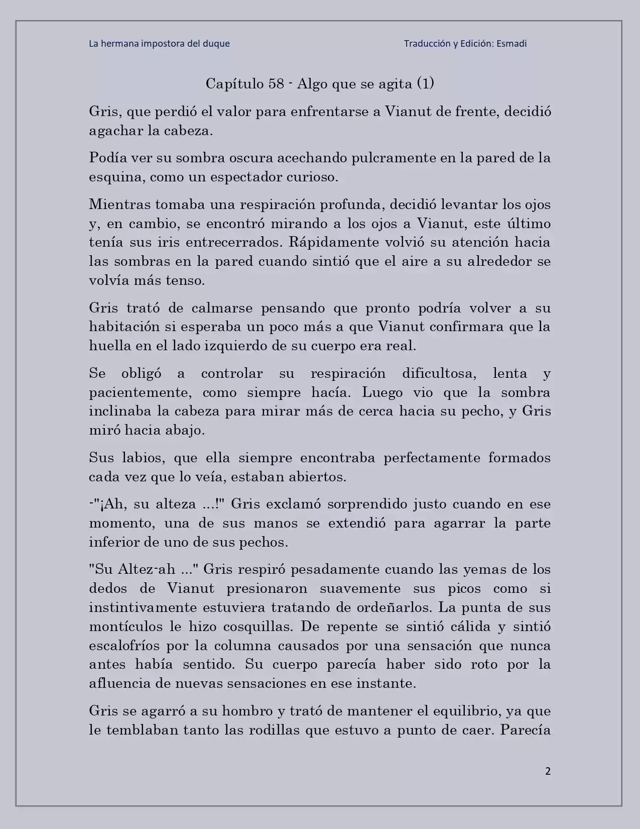 La Hermana Impostora Del Duque (Novela) - Capítulo 58 - Página 2 - LectorTMOo