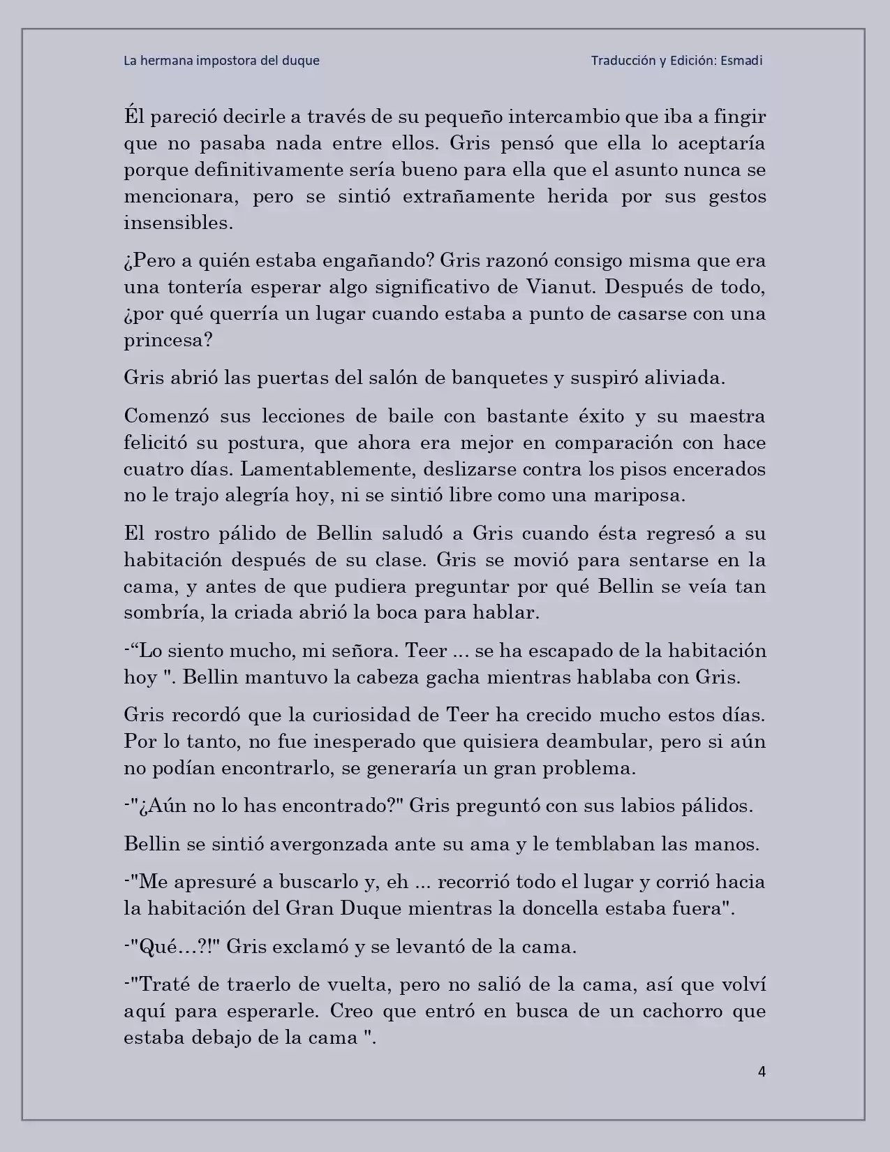 La Hermana Impostora Del Duque (Novela) - Capítulo 59 - Página 4 - LectorTMOo