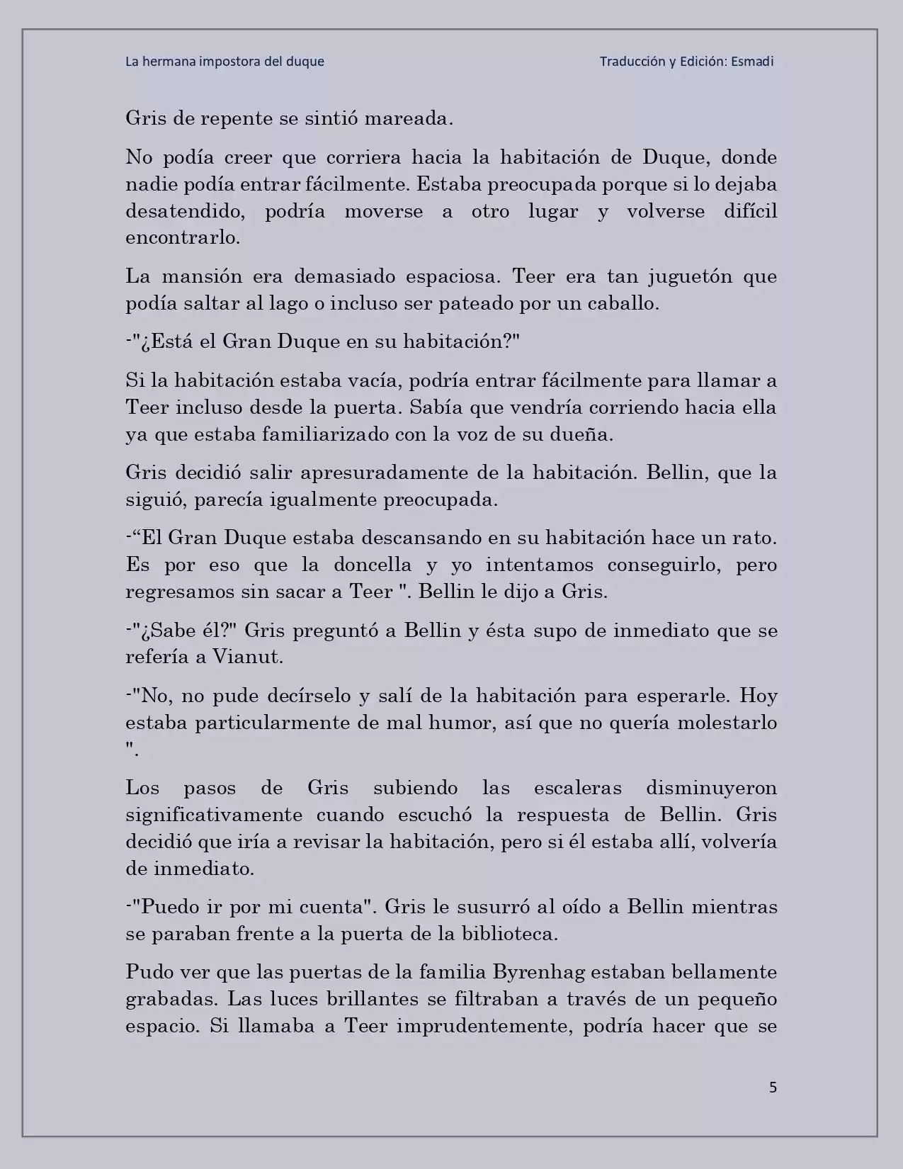La Hermana Impostora Del Duque (Novela) - Capítulo 59 - Página 5 - LectorTMOo