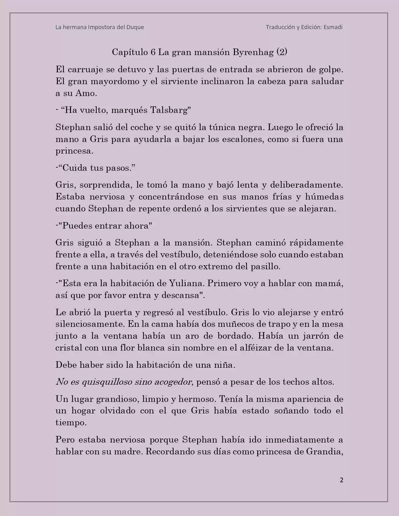 La Hermana Impostora Del Duque (Novela) - Capítulo 6 - Página 2 - LectorTMOo