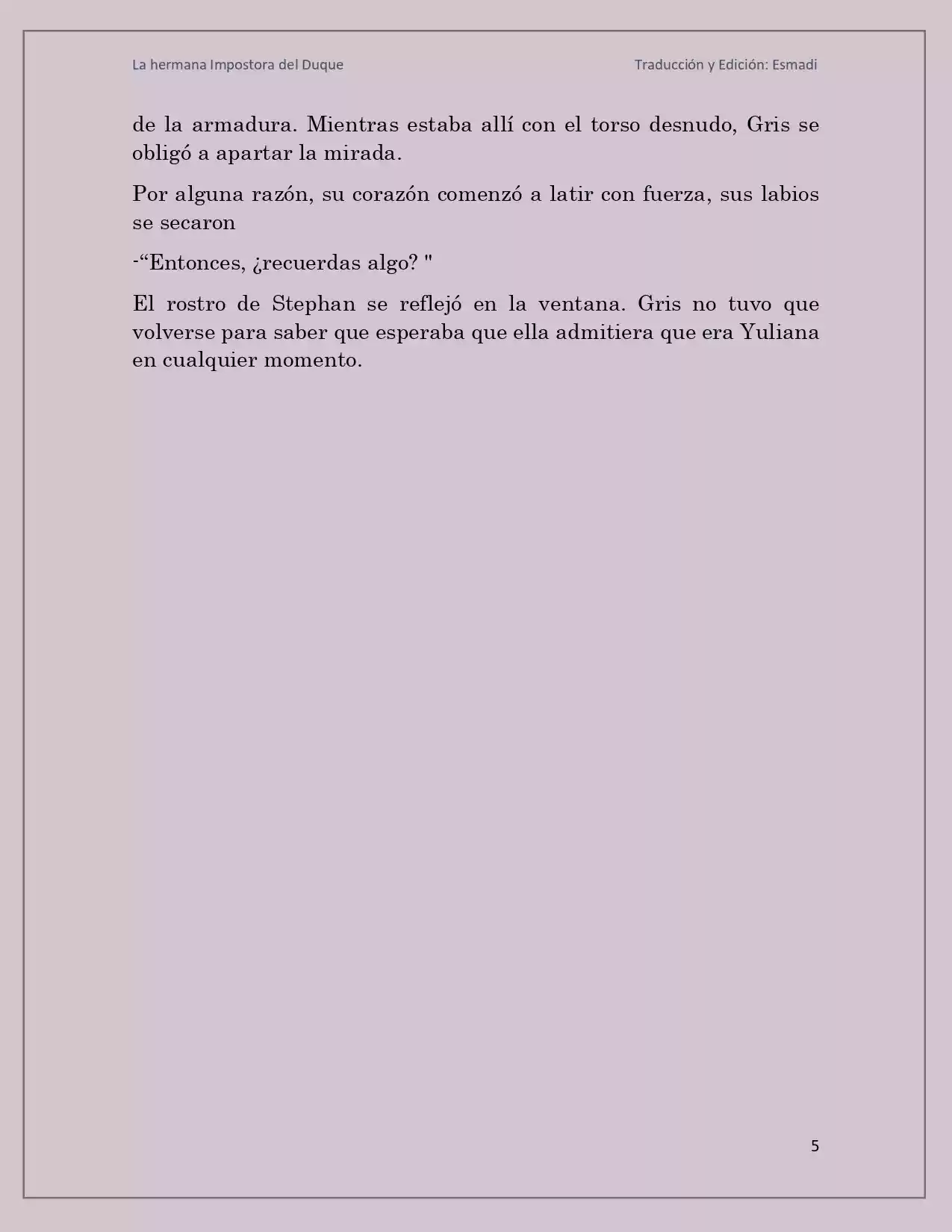 La Hermana Impostora Del Duque (Novela) - Capítulo 6 - Página 5 - LectorTMOo
