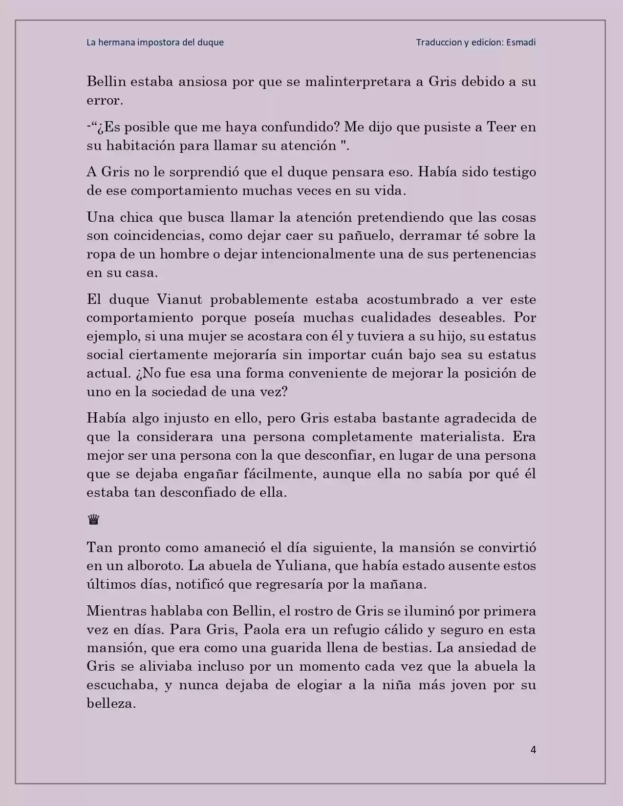 La Hermana Impostora Del Duque (Novela) - Capítulo 60 - Página 4 - LectorTMOo