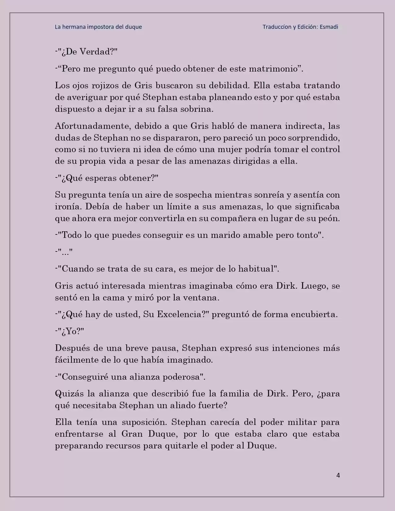 La Hermana Impostora Del Duque (Novela) - Capítulo 61 - Página 4 - LectorTMOo