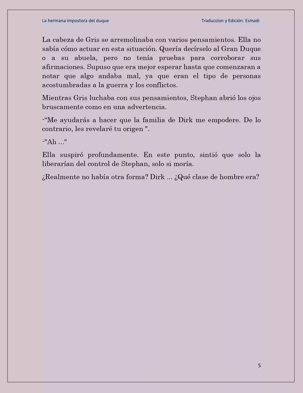 La Hermana Impostora Del Duque (Novela) - Capítulo 61 - Página 5 - LectorTMOo
