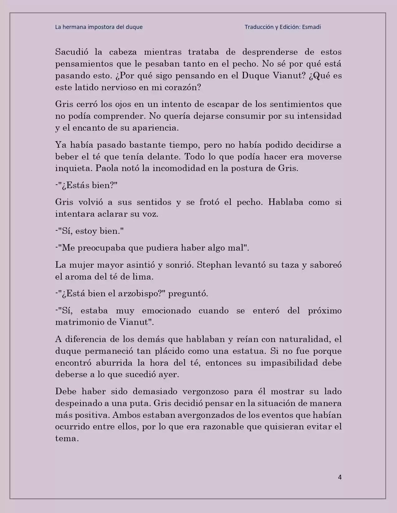 La Hermana Impostora Del Duque (Novela) - Capítulo 62 - Página 4 - LectorTMOo
