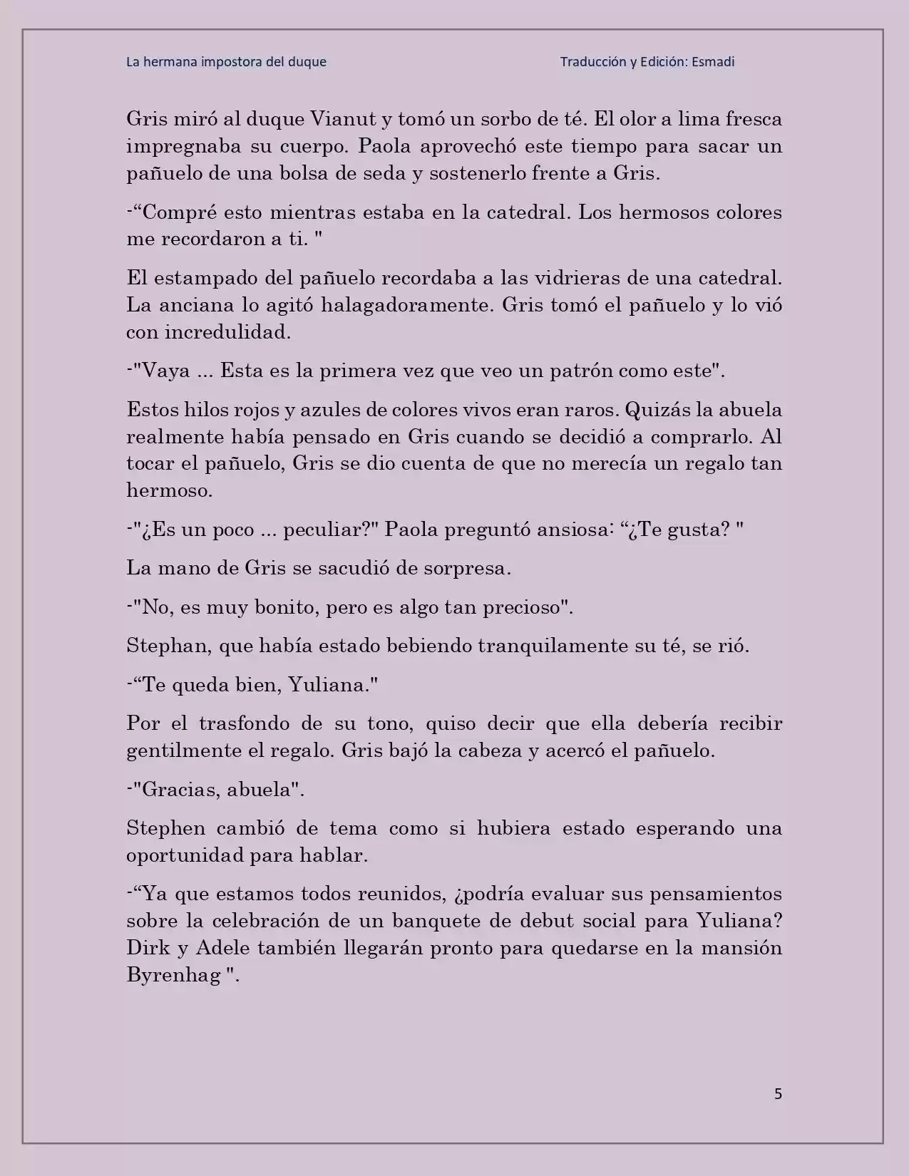 La Hermana Impostora Del Duque (Novela) - Capítulo 62 - Página 5 - LectorTMOo