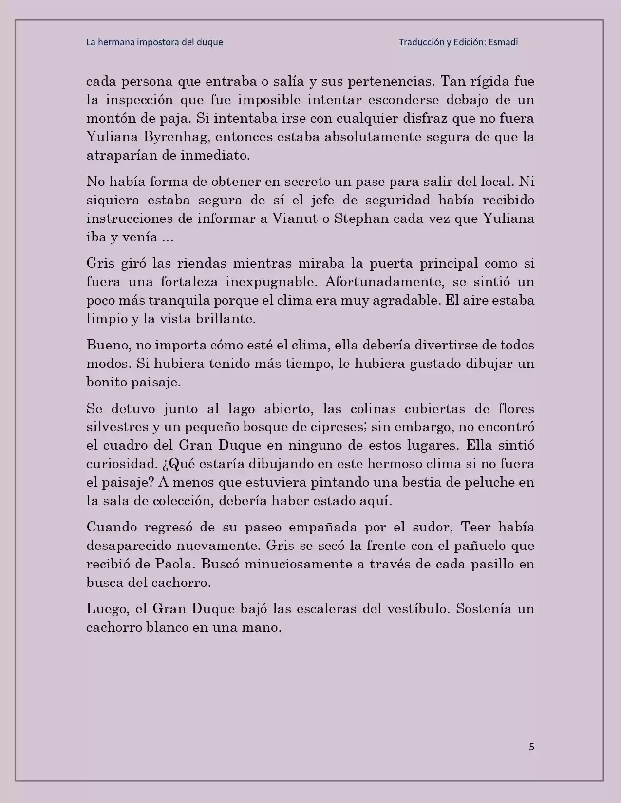 La Hermana Impostora Del Duque (Novela) - Capítulo 63 - Página 5 - LectorTMOo