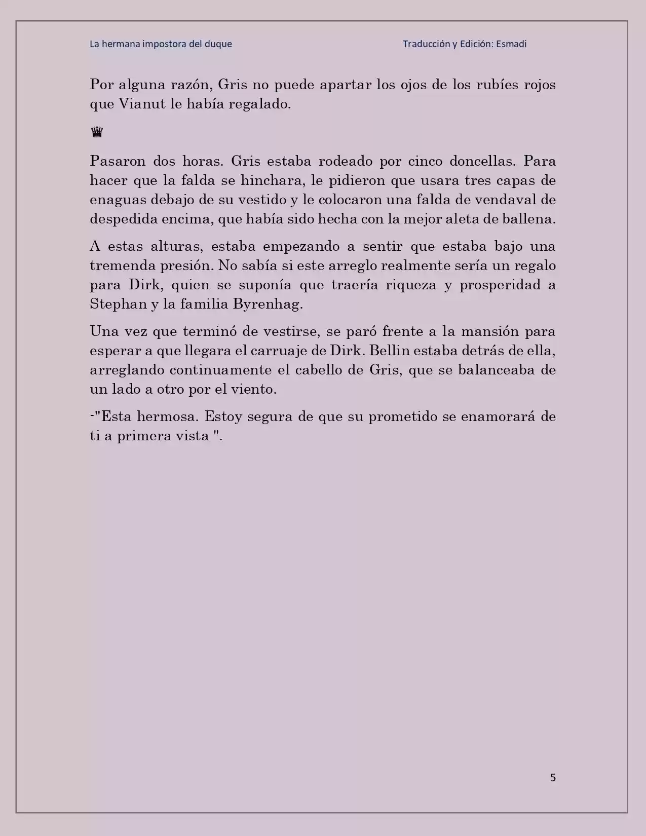 La Hermana Impostora Del Duque (Novela) - Capítulo 67 - Página 5 - LectorTMOo