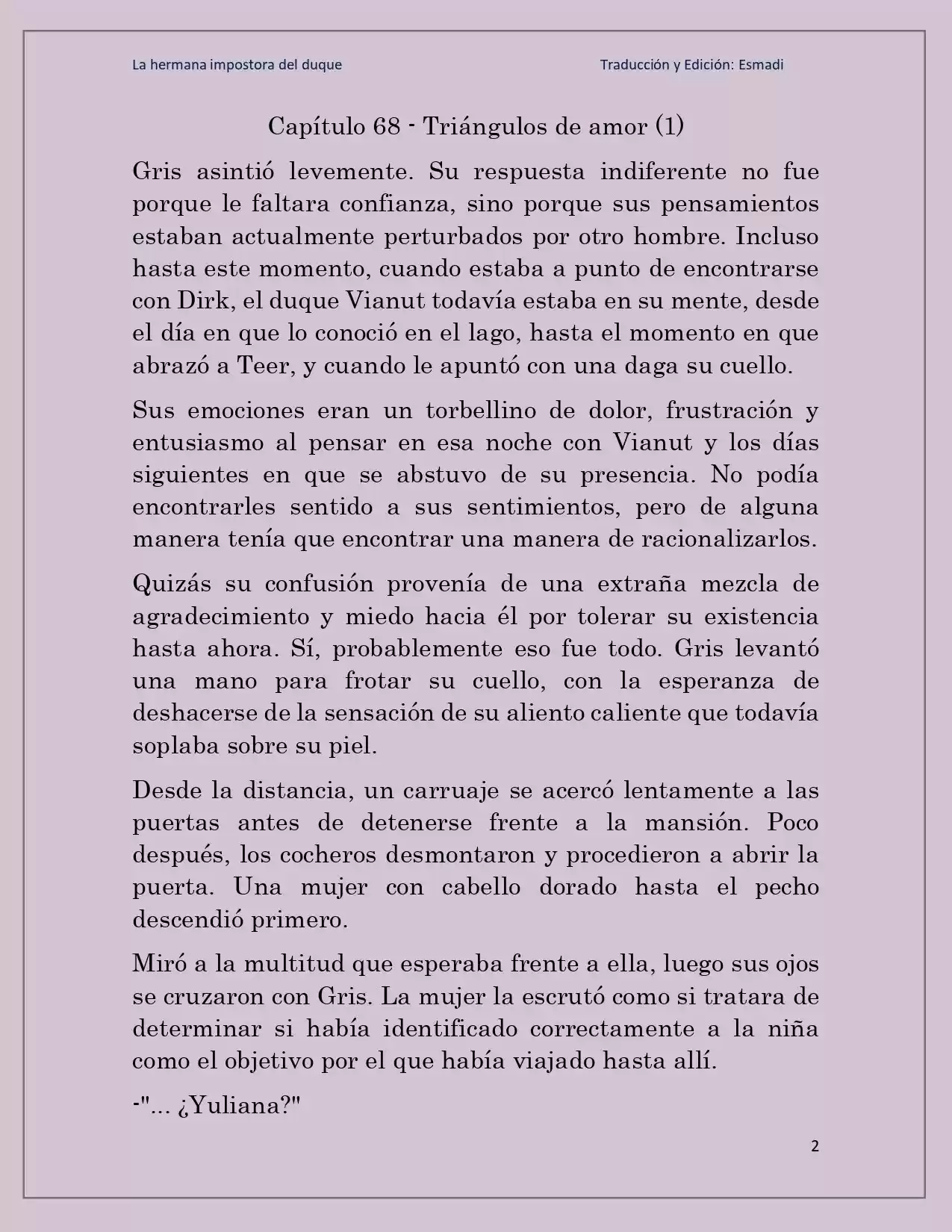 La Hermana Impostora Del Duque (Novela) - Capítulo 68 - Página 2 - LectorTMOo