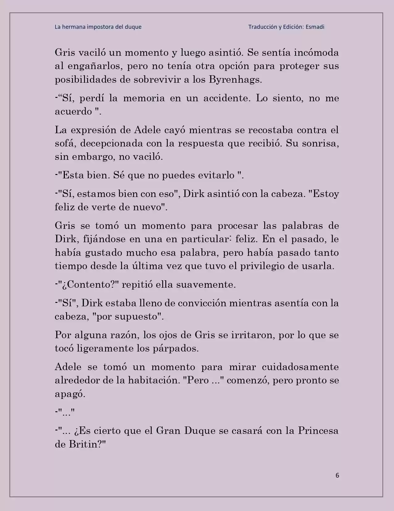 La Hermana Impostora Del Duque (Novela) - Capítulo 68 - Página 6 - LectorTMOo