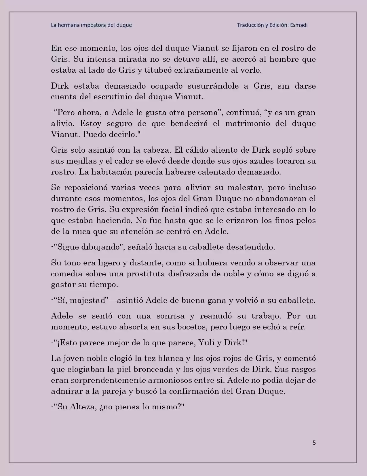 La Hermana Impostora Del Duque (Novela) - Capítulo 71 - Página 5 - LectorTMOo