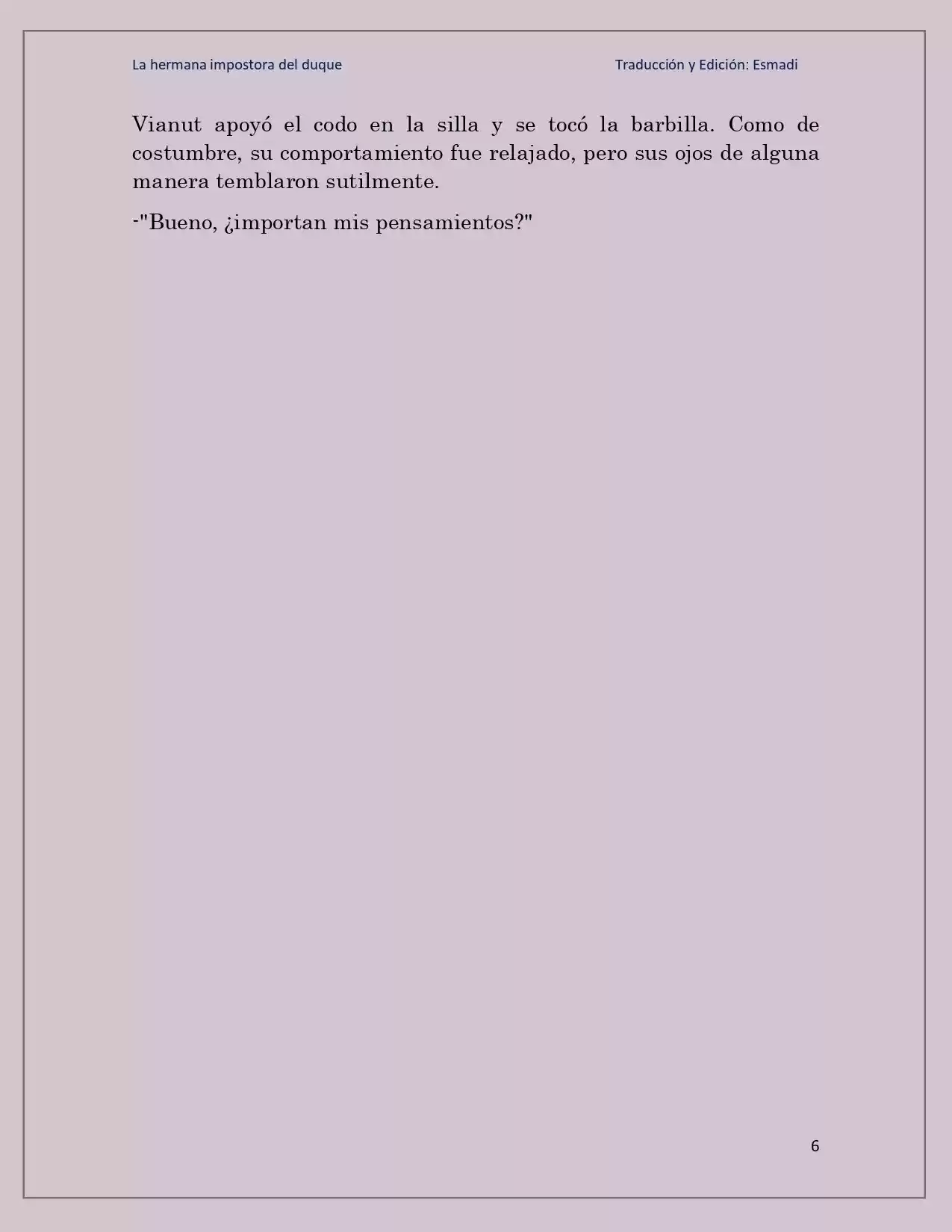 La Hermana Impostora Del Duque (Novela) - Capítulo 71 - Página 6 - LectorTMOo