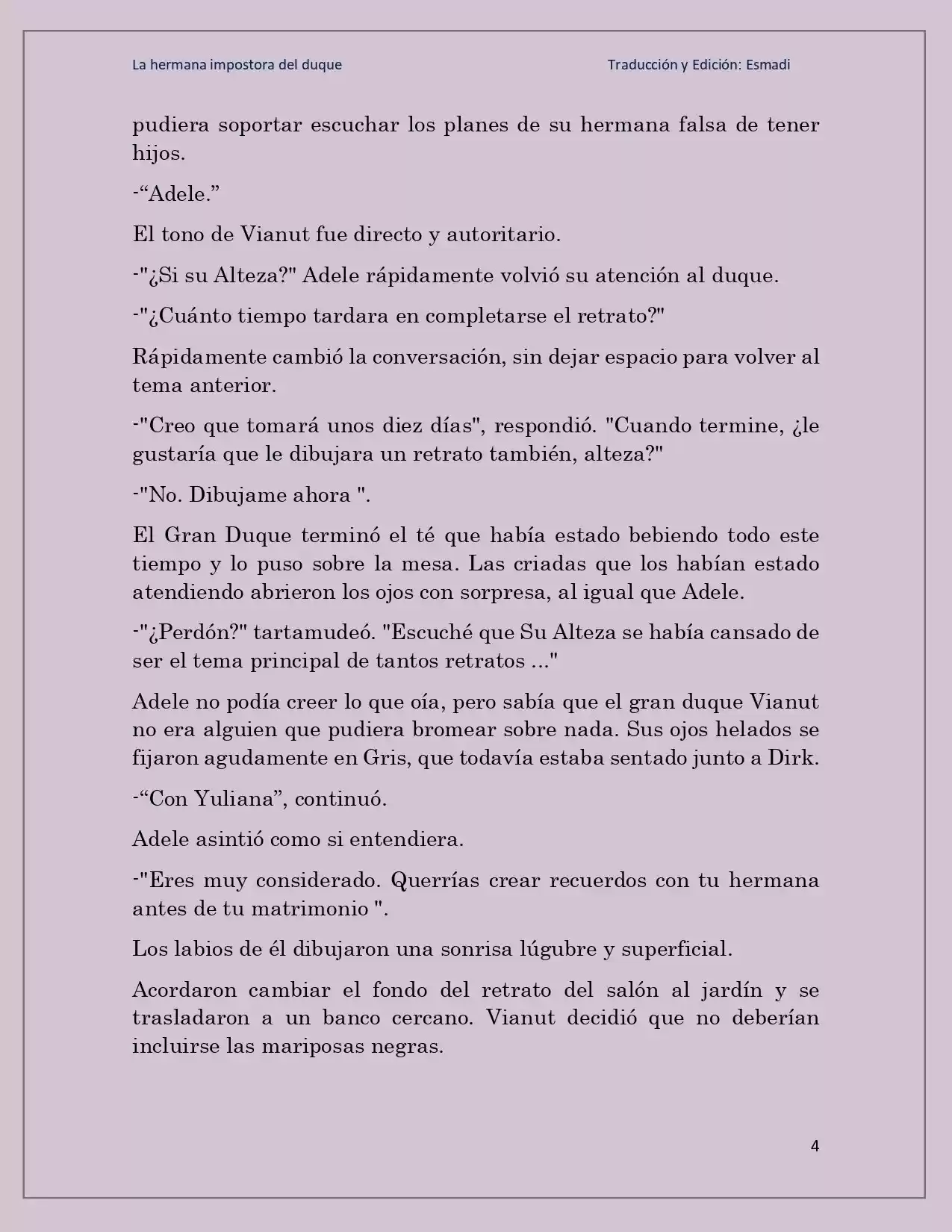 La Hermana Impostora Del Duque (Novela) - Capítulo 72 - Página 4 - LectorTMOo