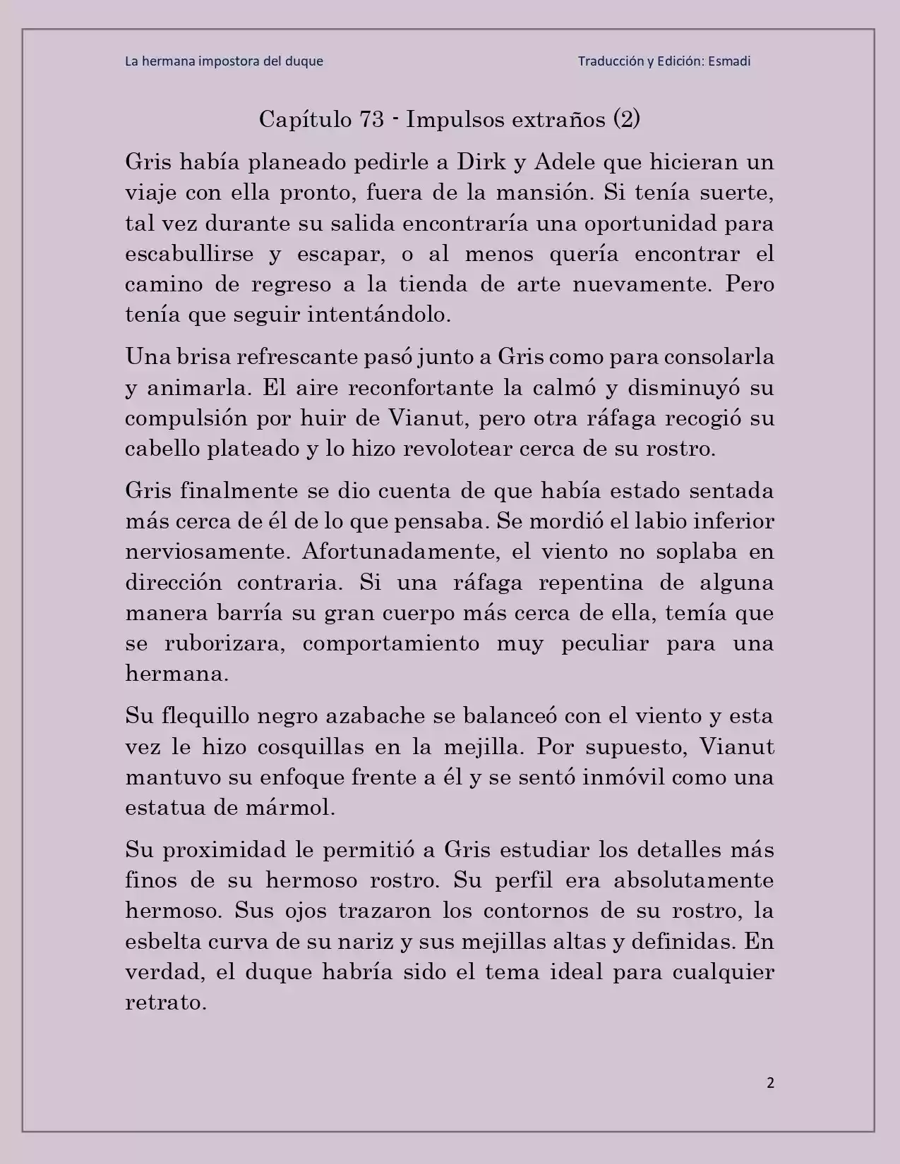 La Hermana Impostora Del Duque (Novela) - Capítulo 73 - Página 2 - LectorTMOo