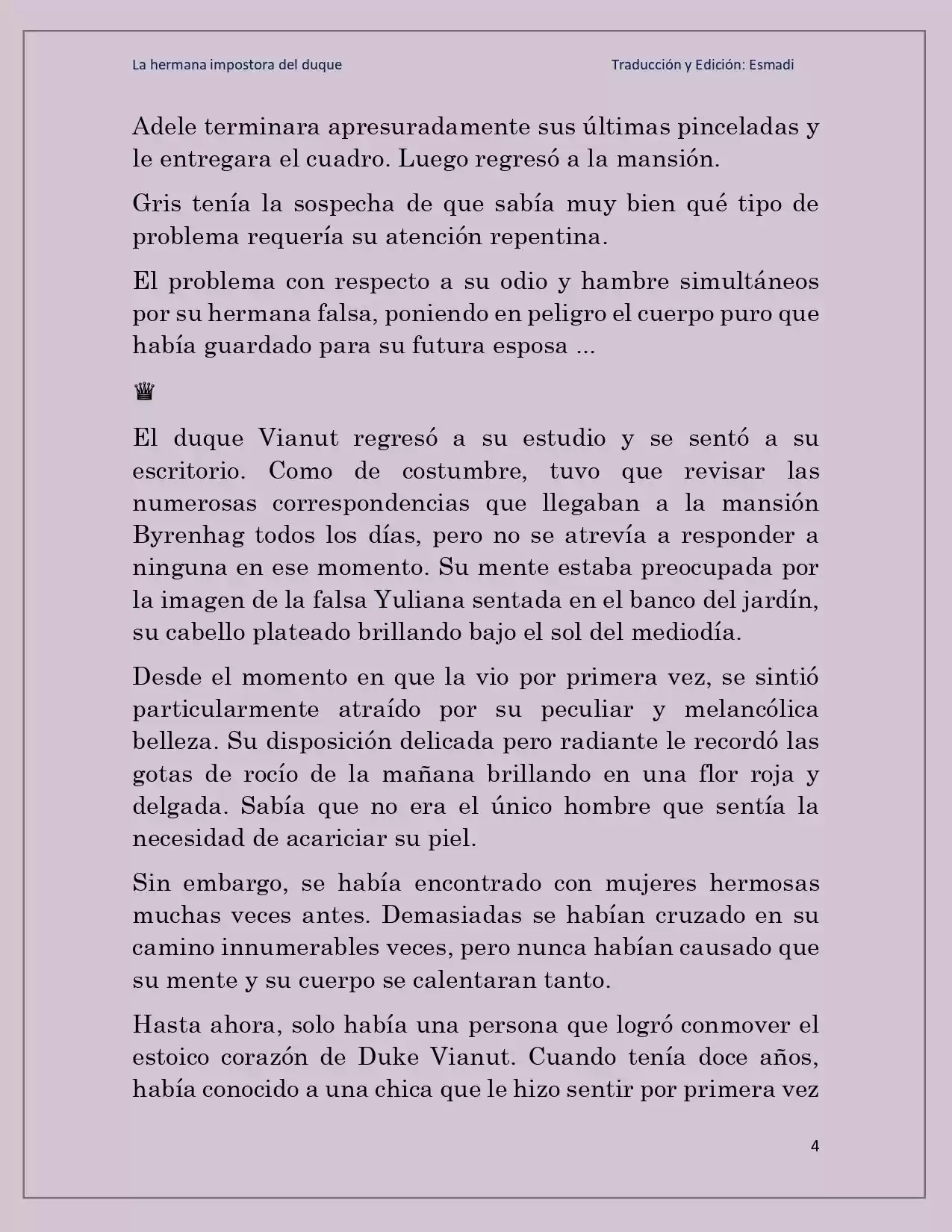 La Hermana Impostora Del Duque (Novela) - Capítulo 73 - Página 4 - LectorTMOo