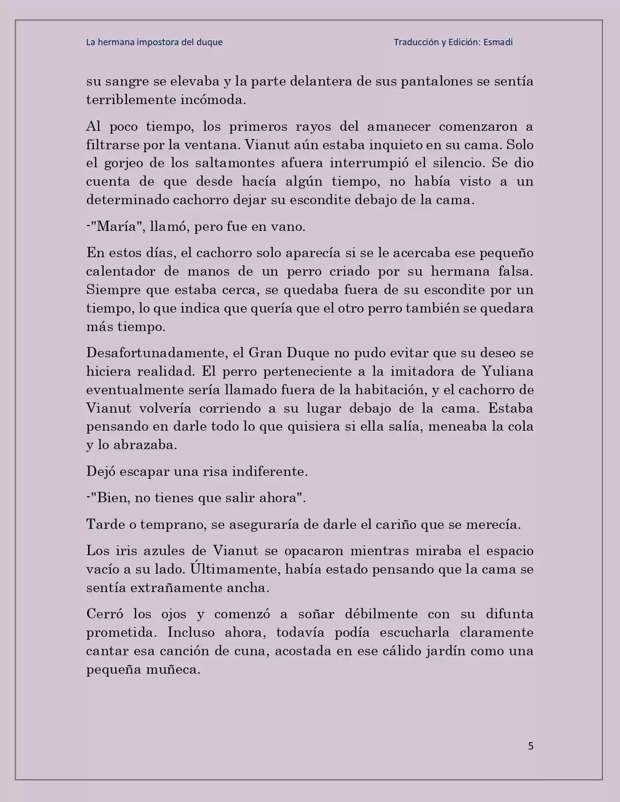 La Hermana Impostora Del Duque (Novela) - Capítulo 74 - Página 5 - LectorTMOo