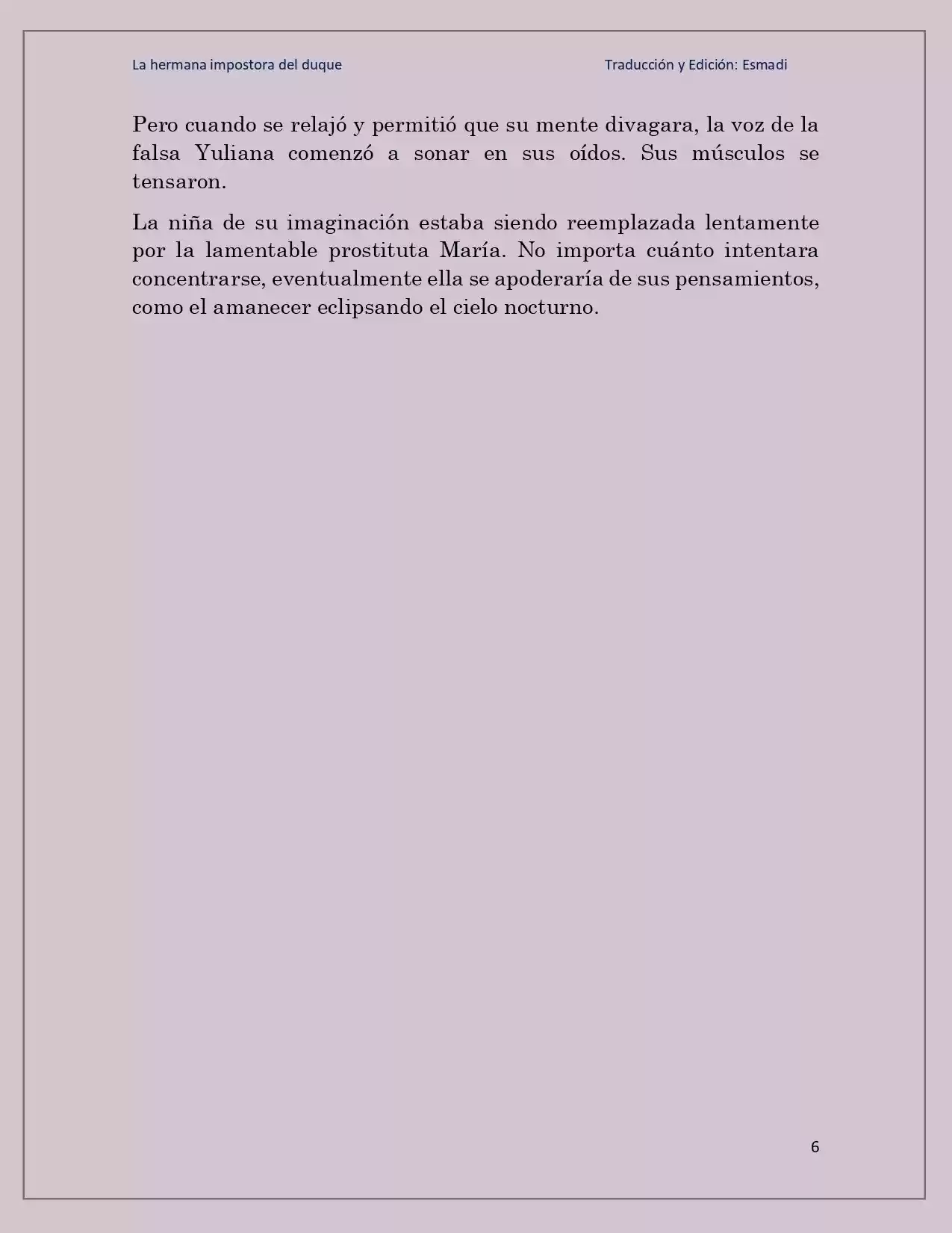La Hermana Impostora Del Duque (Novela) - Capítulo 74 - Página 6 - LectorTMOo