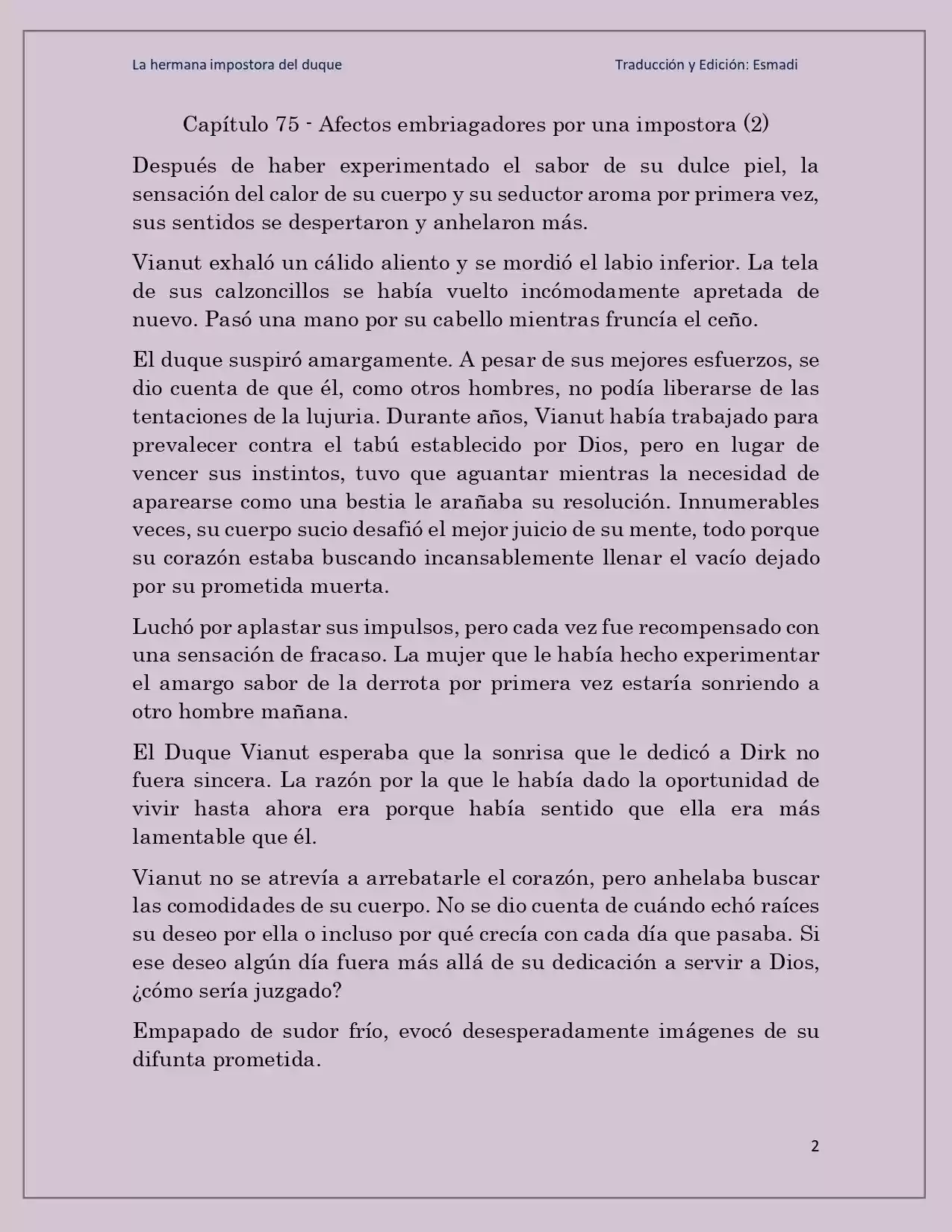 La Hermana Impostora Del Duque (Novela) - Capítulo 75 - Página 2 - LectorTMOo