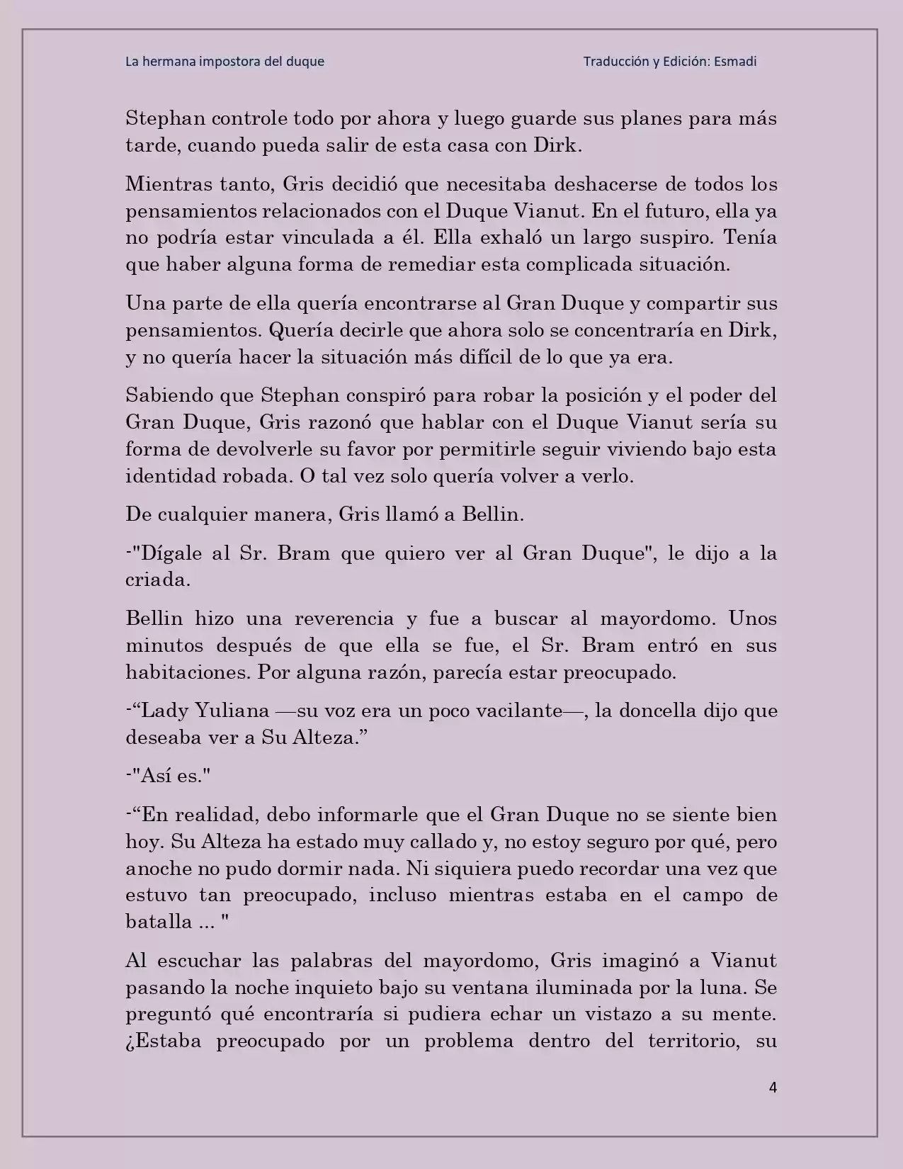 La Hermana Impostora Del Duque (Novela) - Capítulo 75 - Página 4 - LectorTMOo