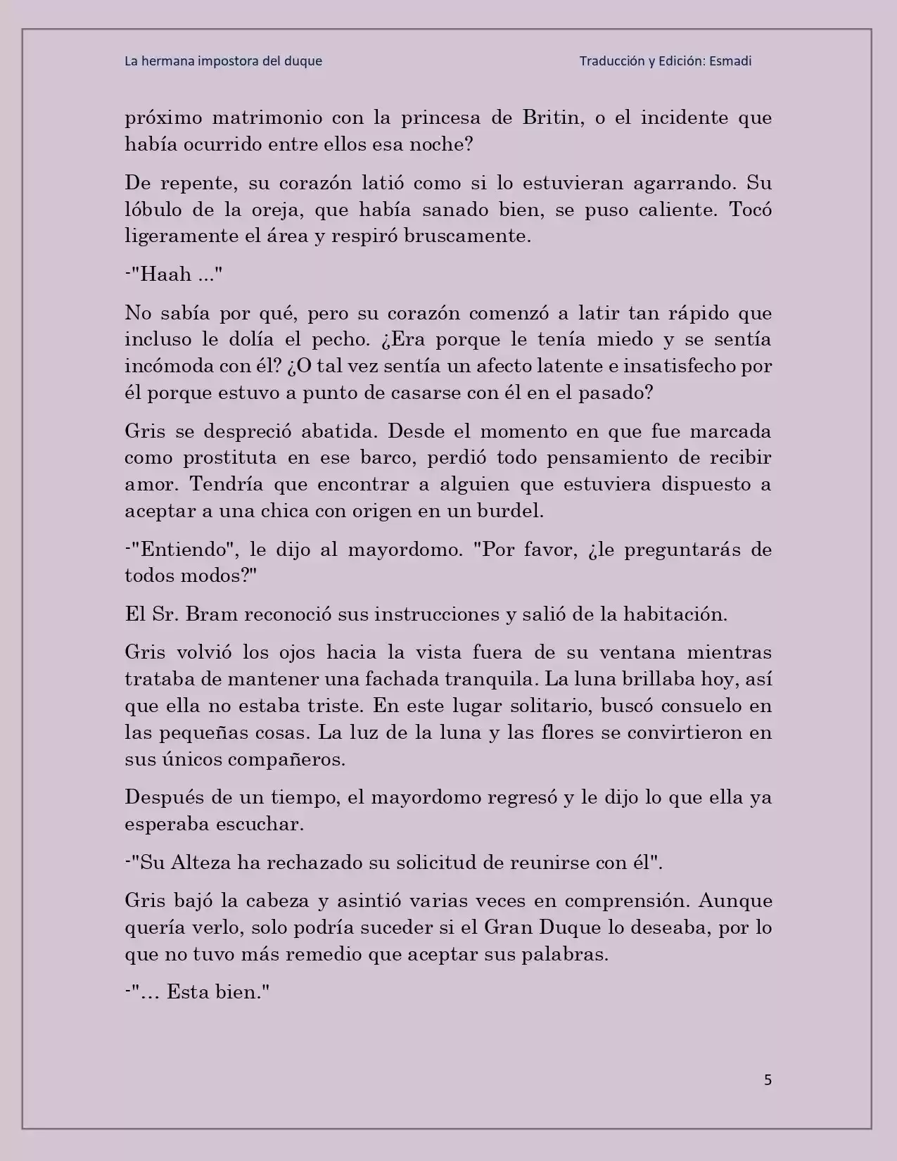 La Hermana Impostora Del Duque (Novela) - Capítulo 75 - Página 5 - LectorTMOo