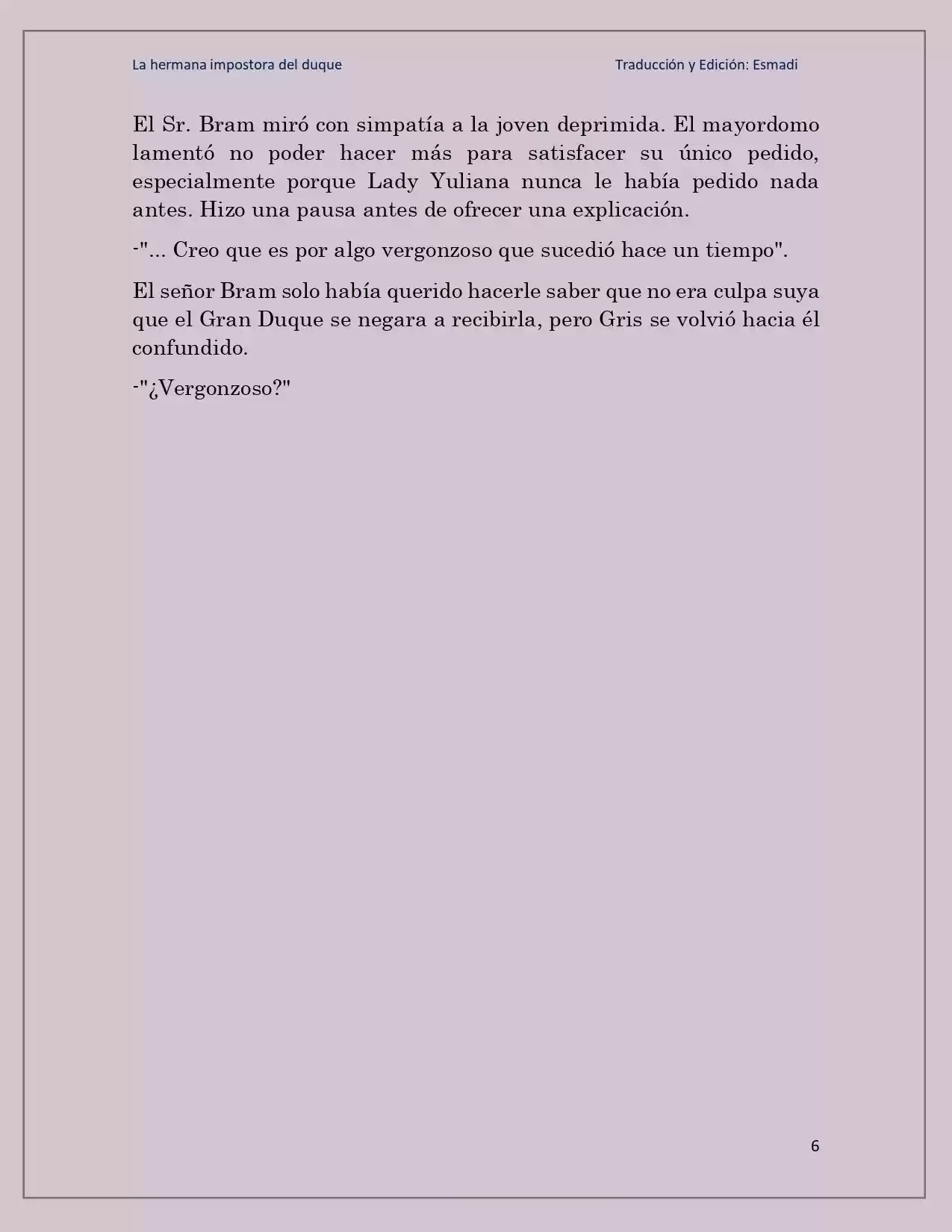 La Hermana Impostora Del Duque (Novela) - Capítulo 75 - Página 6 - LectorTMOo