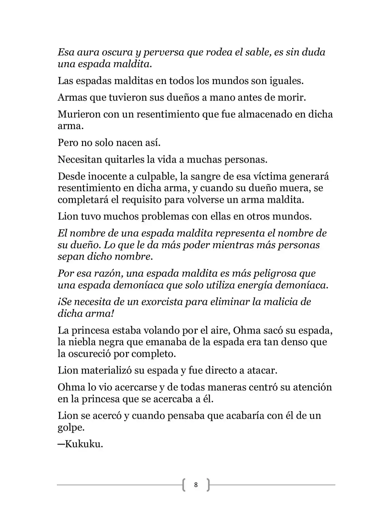 La Heroica Aventura Del Héroe Negro (Novela) - Capítulo 6 - Página 8 - LectorTMOo