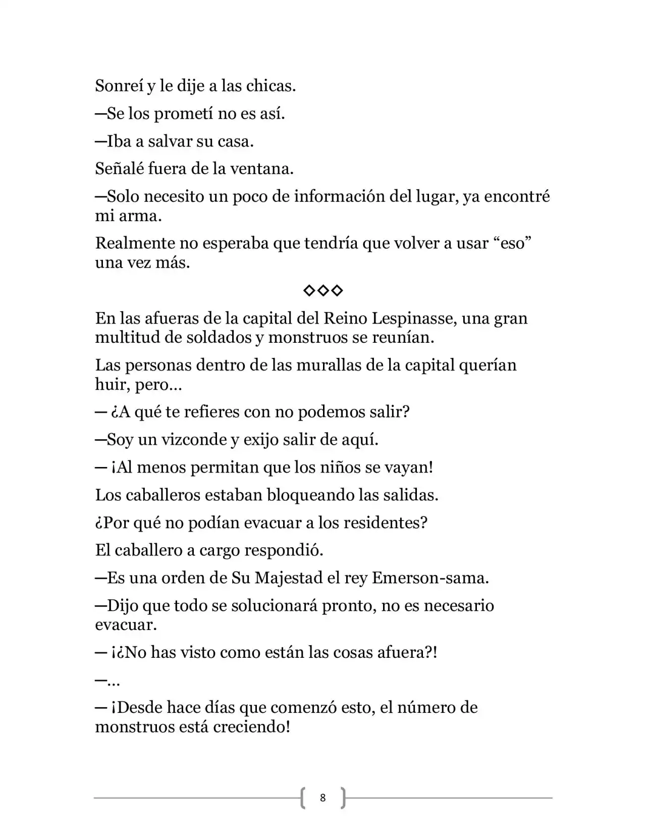 La Heroica Aventura Del Héroe Negro (Novela) - Capítulo 7 - Página 8 - LectorTMOo