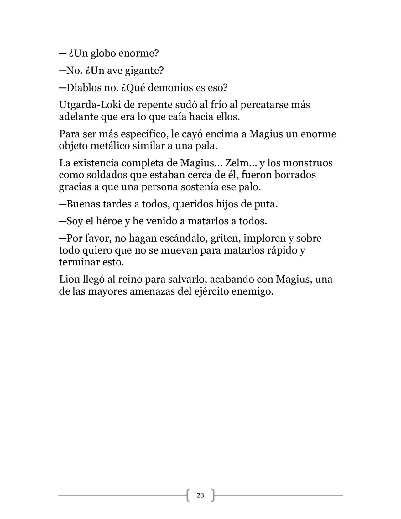 La Heroica Aventura Del Héroe Negro (Novela) - Capítulo 7 - Página 23 - LectorTMOo