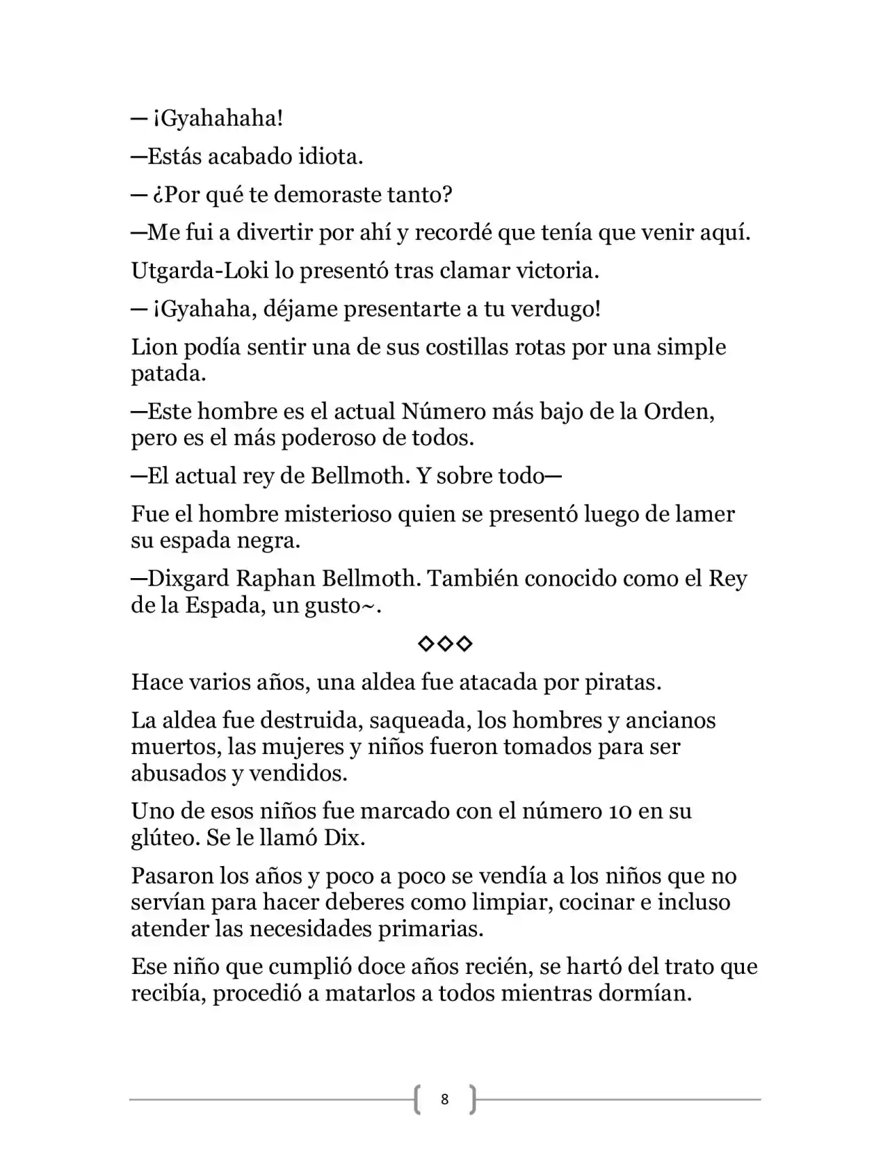 La Heroica Aventura Del Héroe Negro (Novela) - Capítulo 8 - Página 8 - LectorTMOo