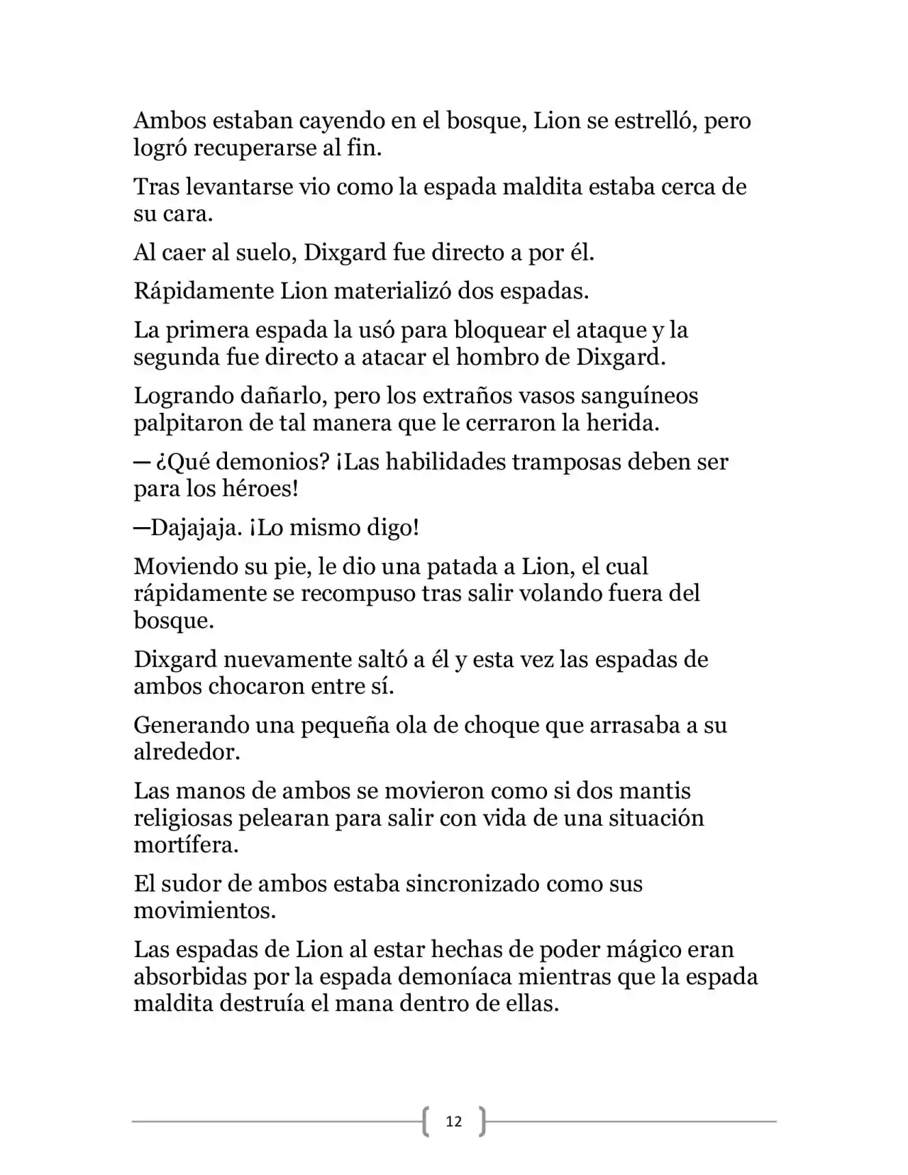 La Heroica Aventura Del Héroe Negro (Novela) - Capítulo 8 - Página 12 - LectorTMOo