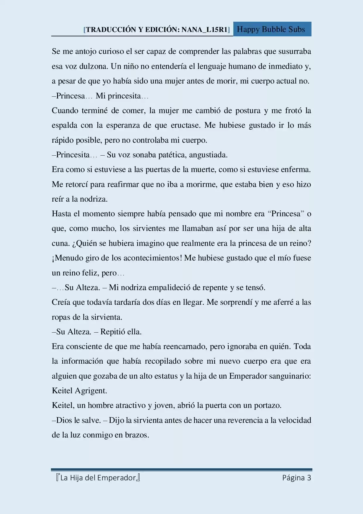 La Hija Del Emperador (Novela) - Capítulo 1 - Página 3 - LectorTMOo
