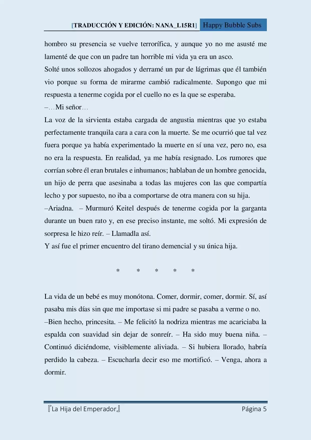 La Hija Del Emperador (Novela) - Capítulo 1 - Página 5 - LectorTMOo