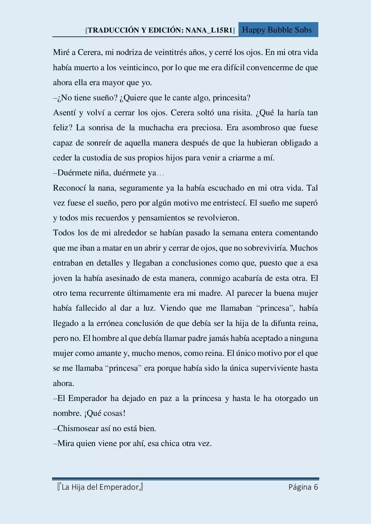 La Hija Del Emperador (Novela) - Capítulo 1 - Página 6 - LectorTMOo