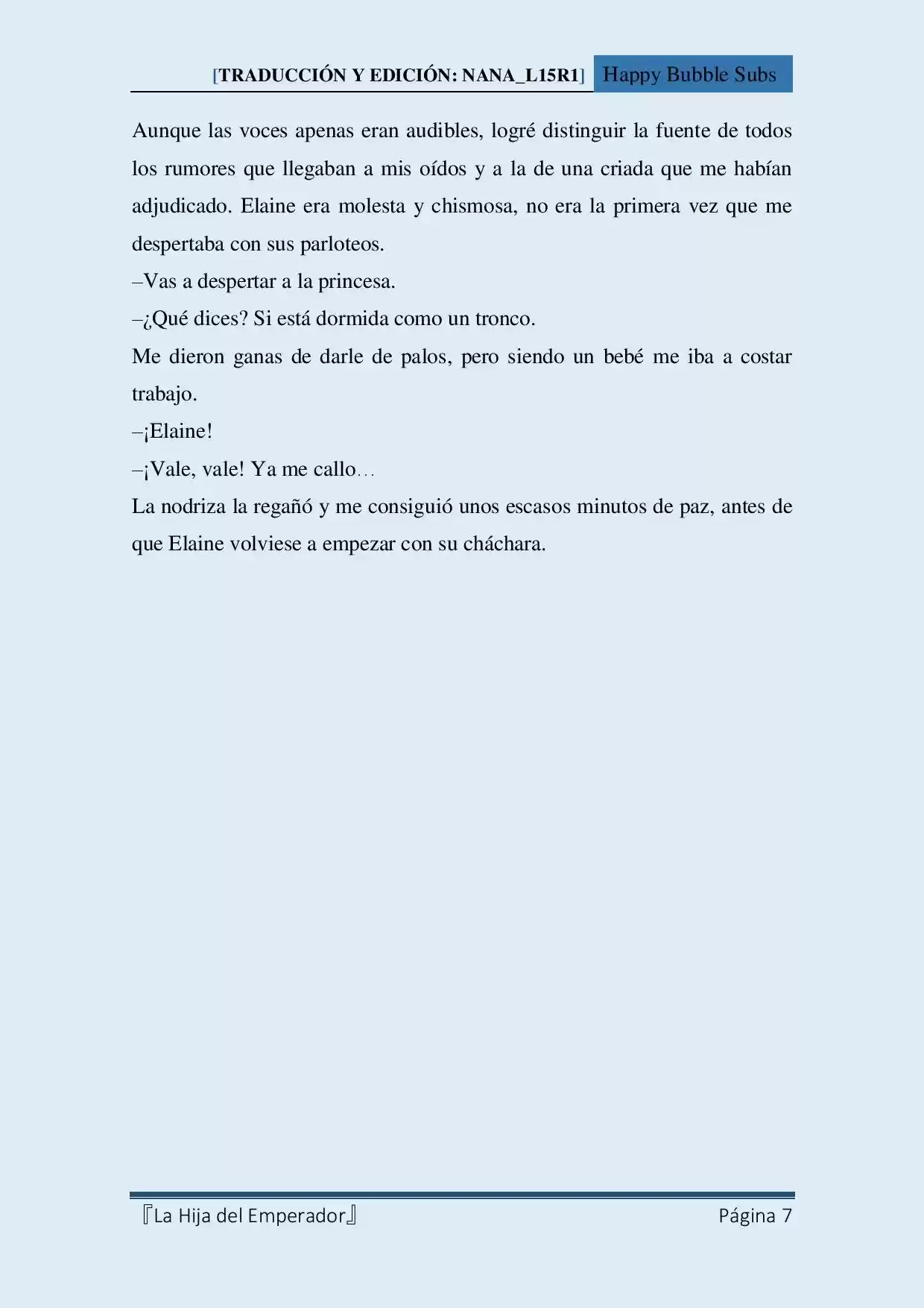 La Hija Del Emperador (Novela) - Capítulo 1 - Página 7 - LectorTMOo