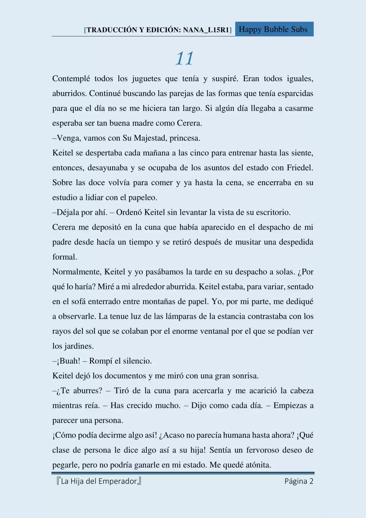 La Hija Del Emperador (Novela) - Capítulo 11 - Página 2 - LectorTMOo