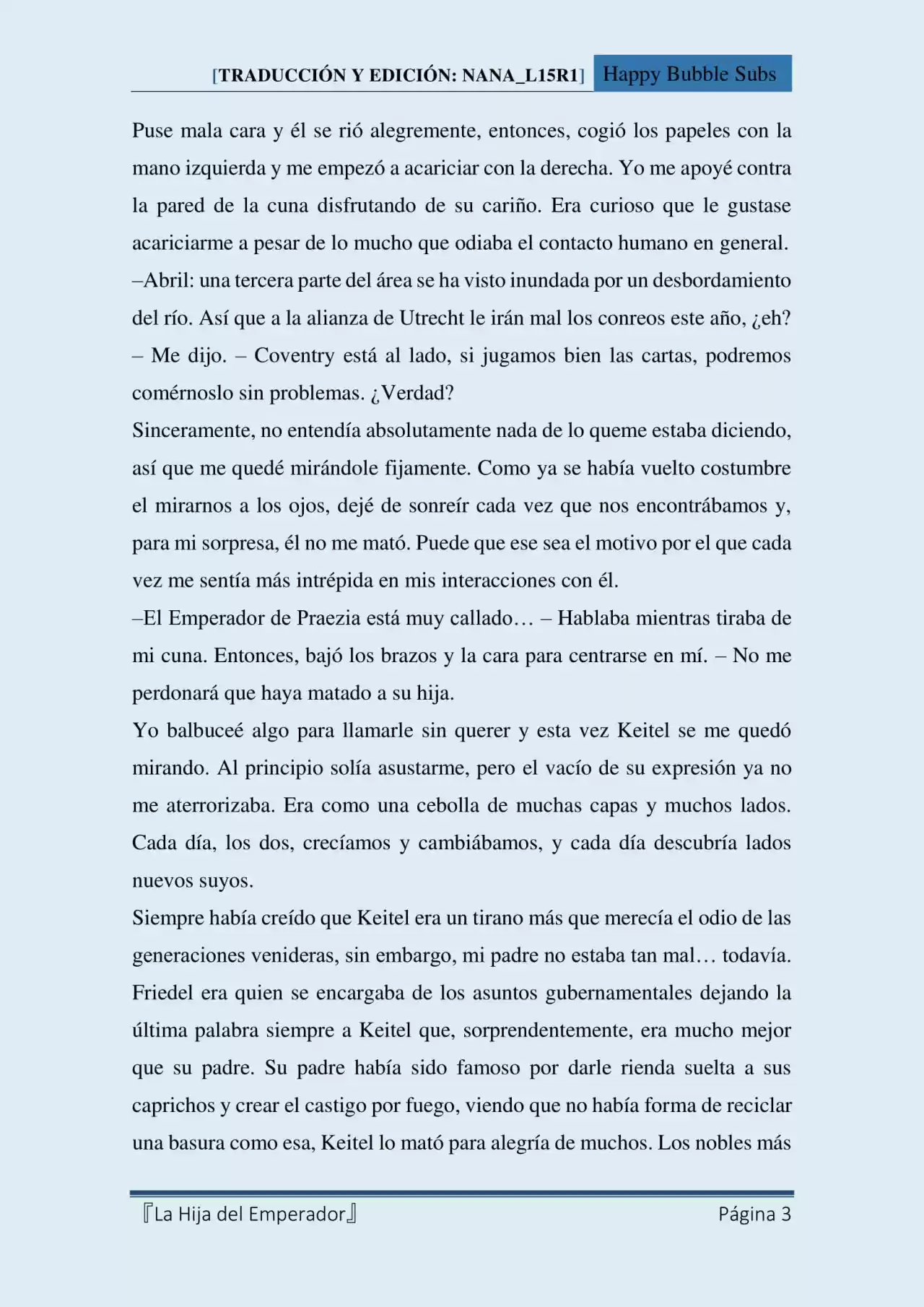 La Hija Del Emperador (Novela) - Capítulo 11 - Página 3 - LectorTMOo
