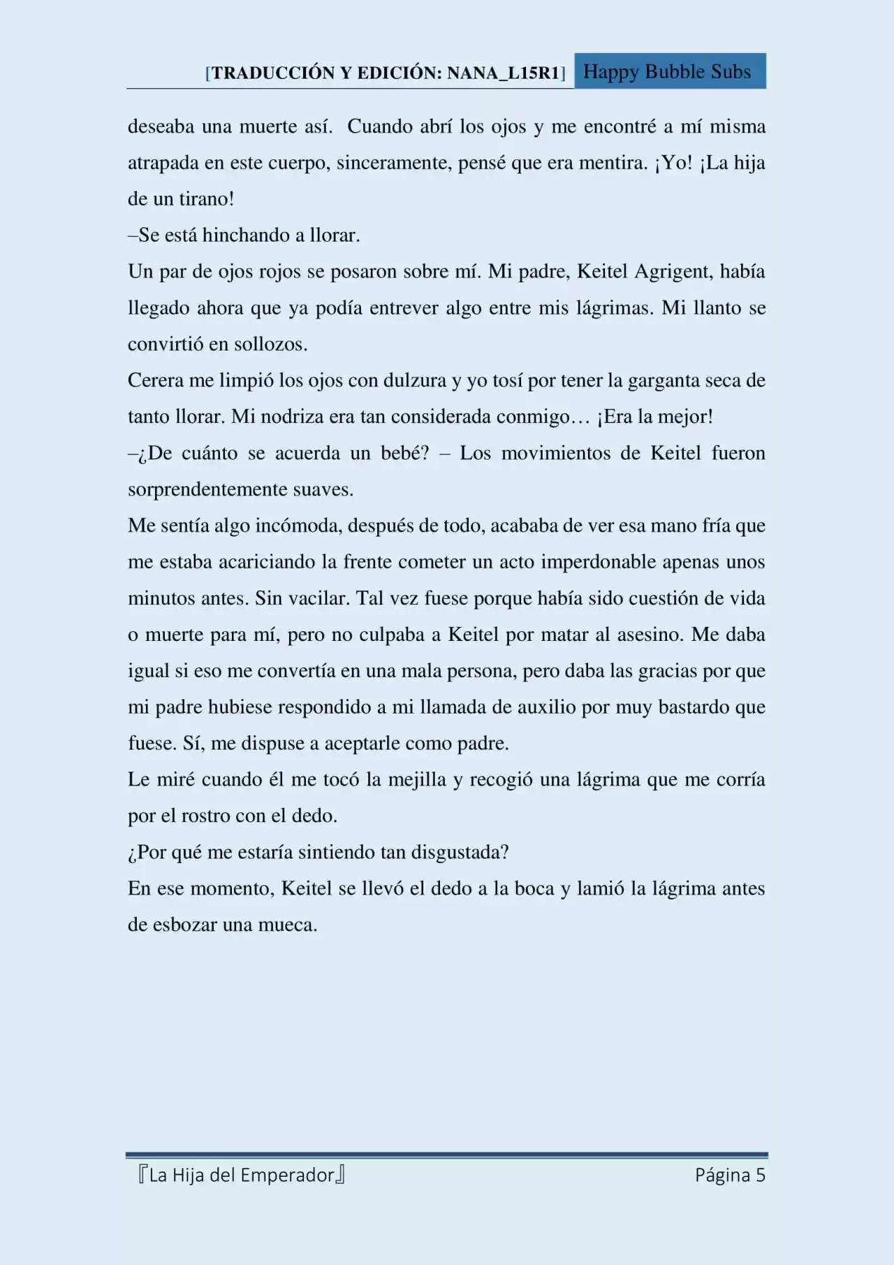 La Hija Del Emperador (Novela) - Capítulo 12 - Página 5 - LectorTMOo