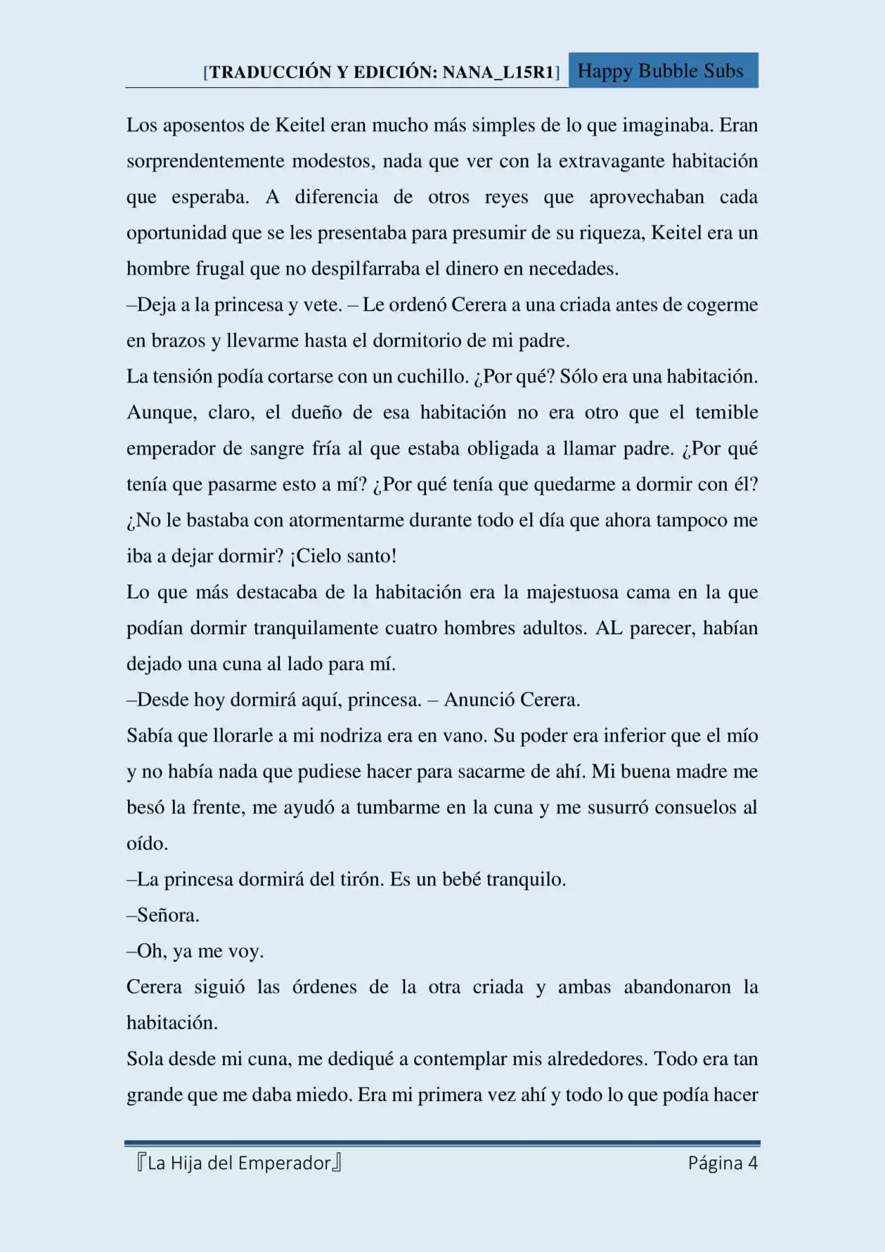 La Hija Del Emperador (Novela) - Capítulo 13 - Página 4 - LectorTMOo