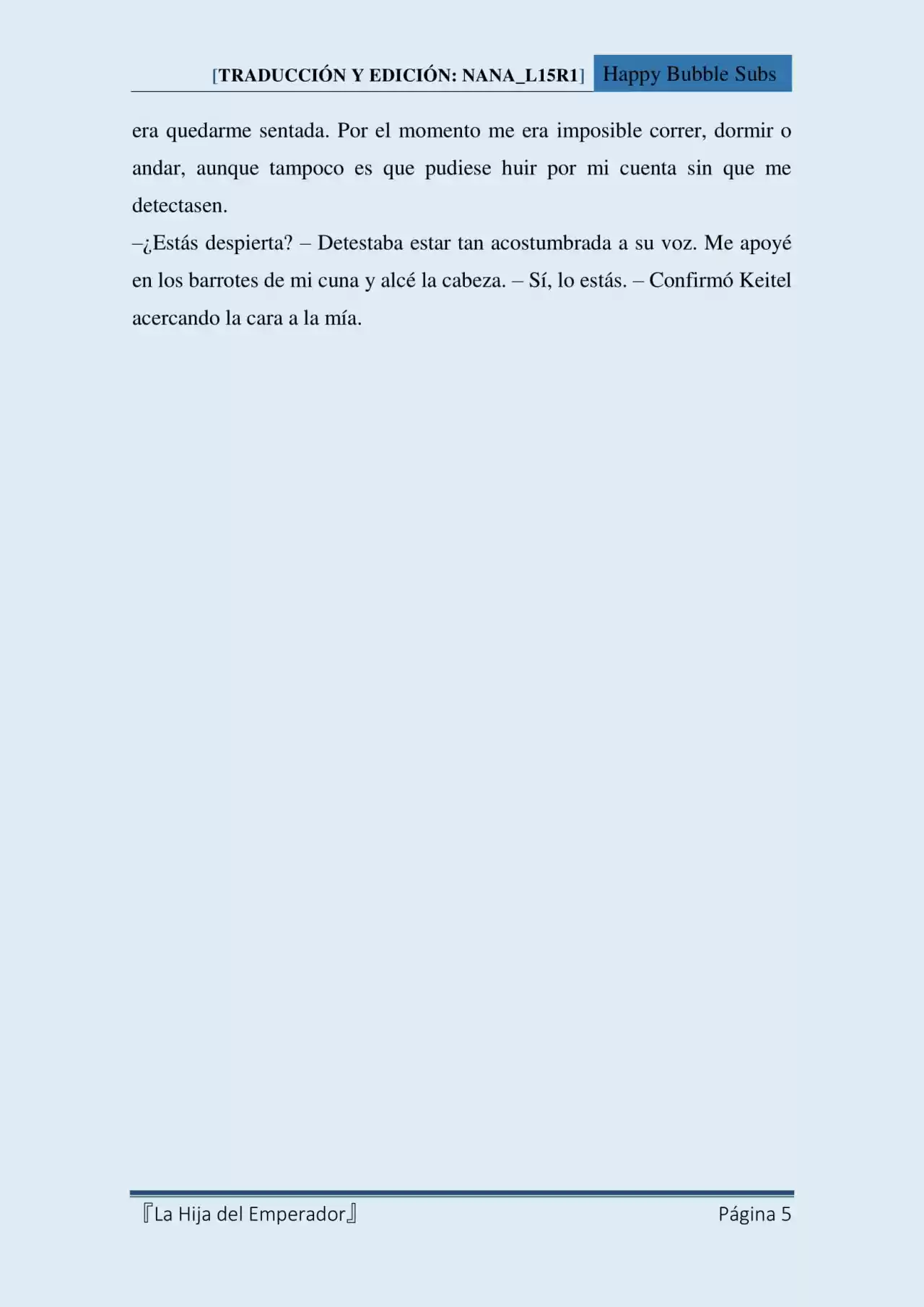 La Hija Del Emperador (Novela) - Capítulo 13 - Página 5 - LectorTMOo