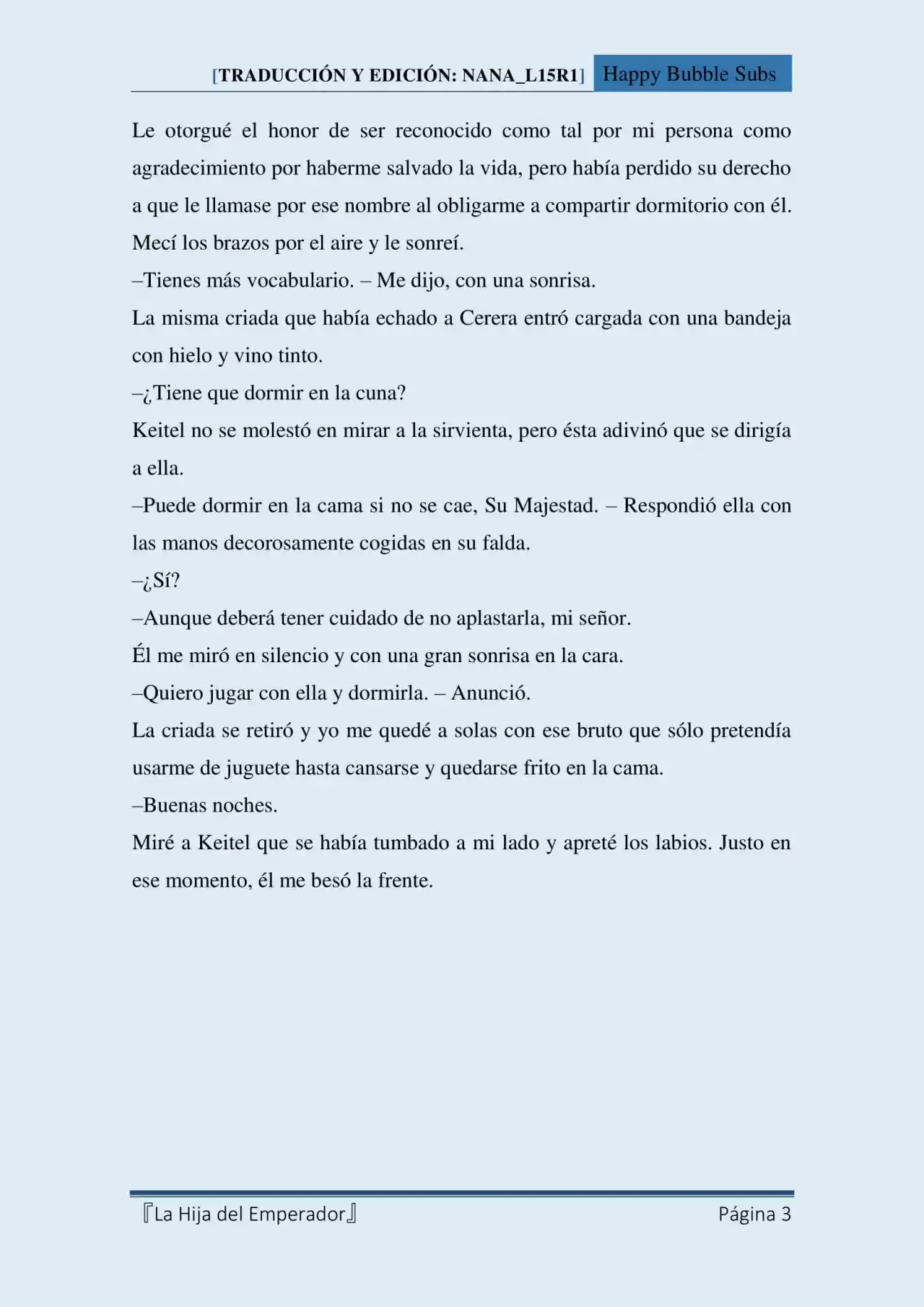 La Hija Del Emperador (Novela) - Capítulo 14 - Página 3 - LectorTMOo