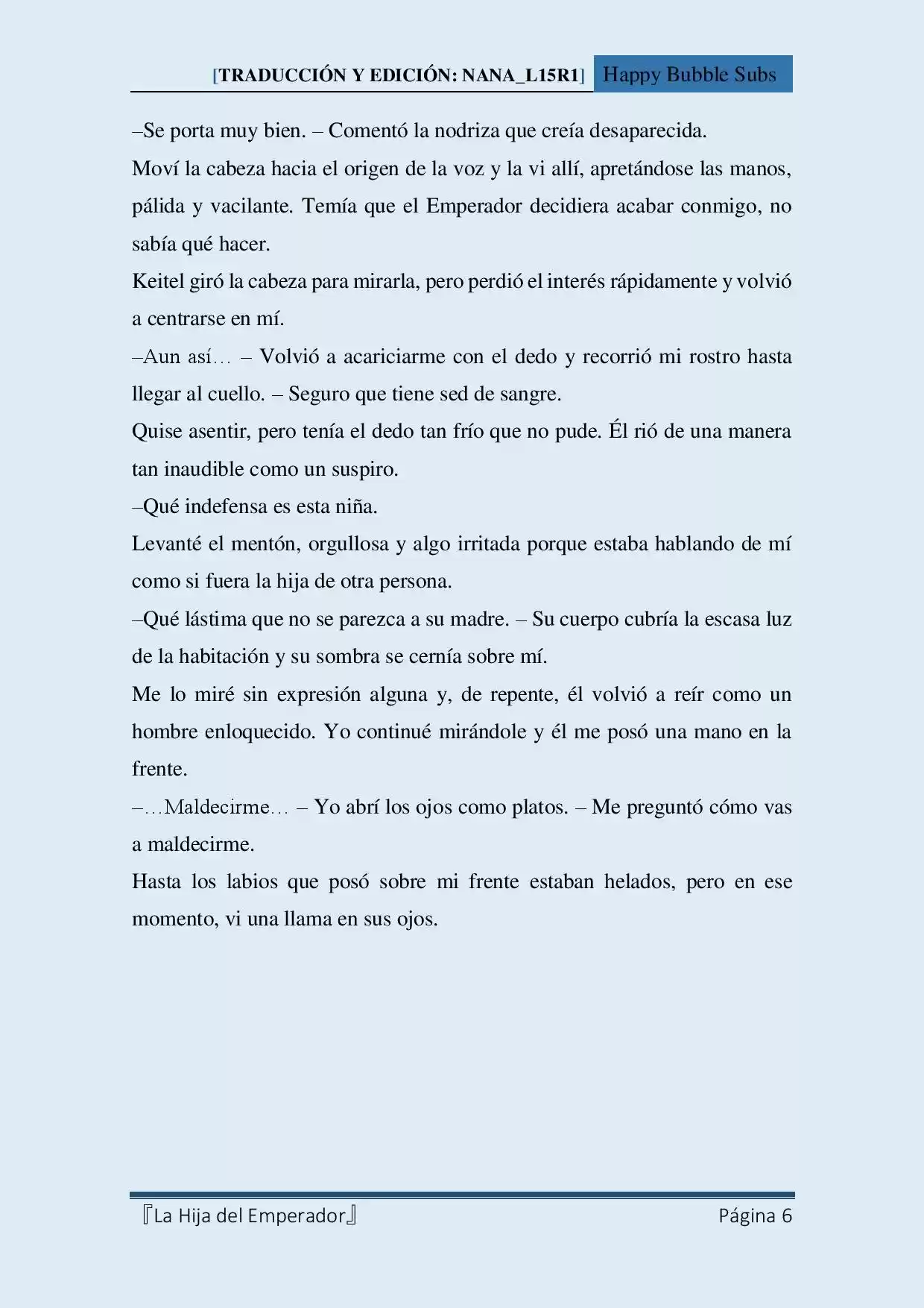 La Hija Del Emperador (Novela) - Capítulo 2 - Página 6 - LectorTMOo