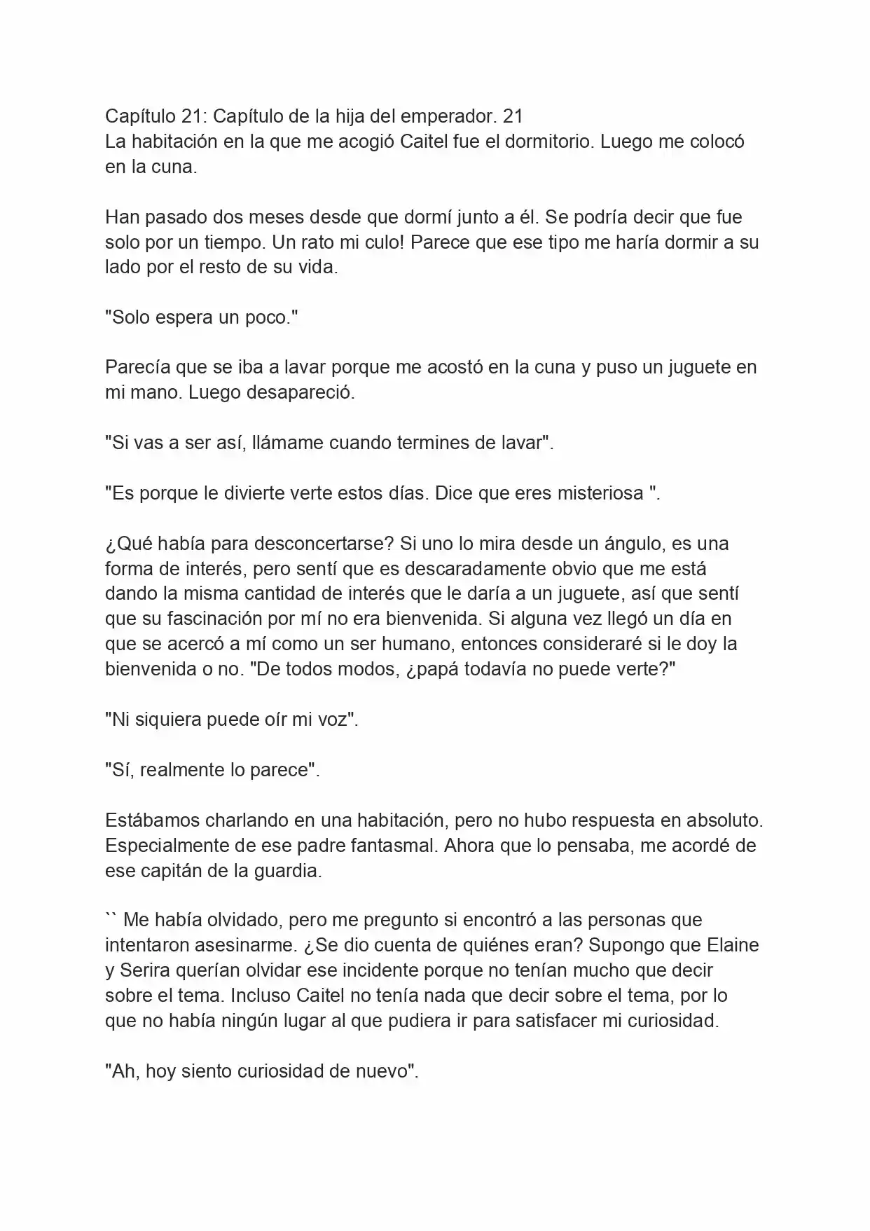 La Hija Del Emperador (Novela) - Capítulo 21 - Página 1 - LectorTMOo