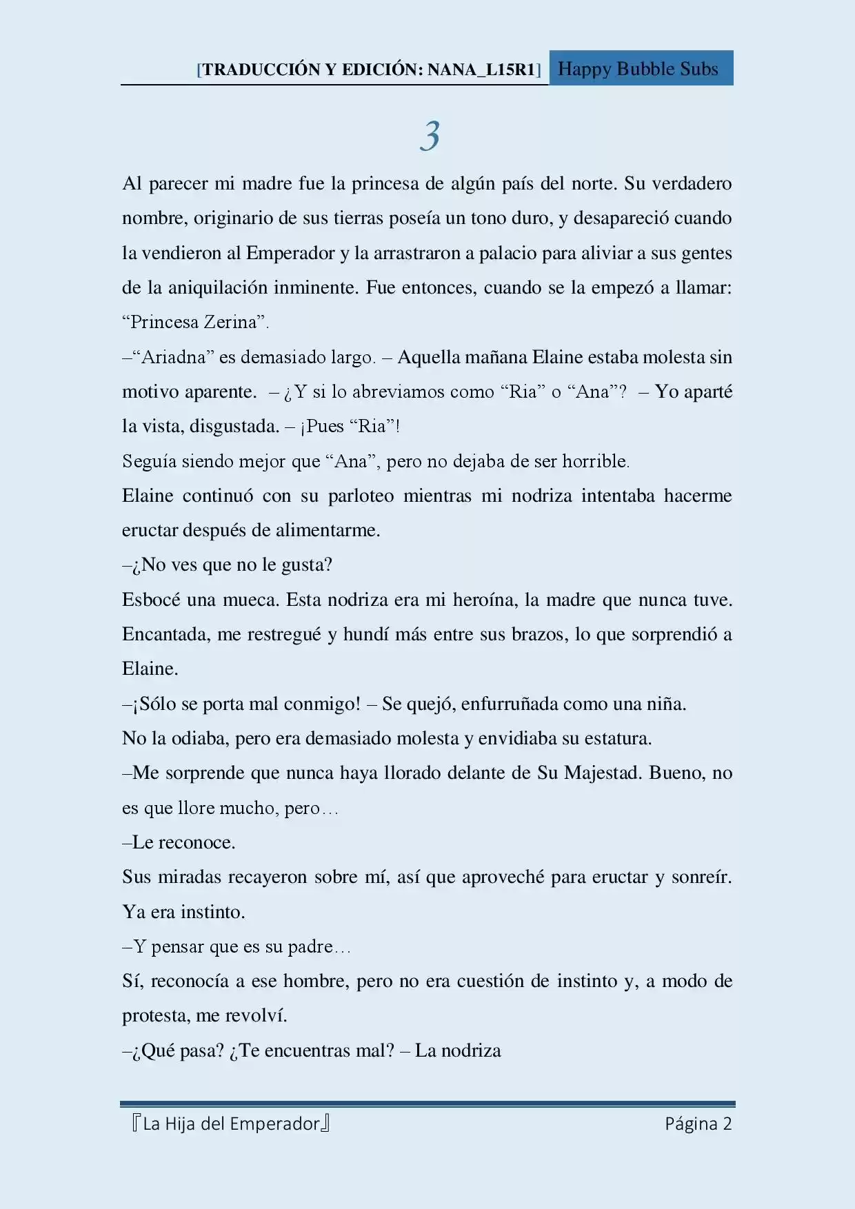 La Hija Del Emperador (Novela) - Capítulo 3 - Página 2 - LectorTMOo