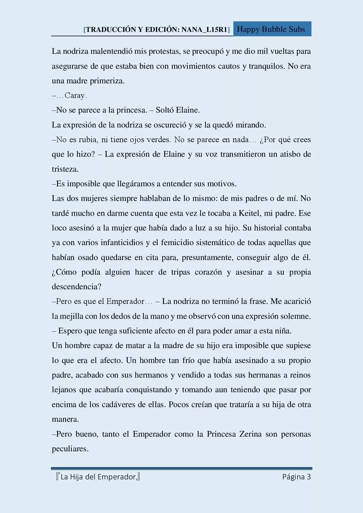 La Hija Del Emperador (Novela) - Capítulo 3 - Página 3 - LectorTMOo