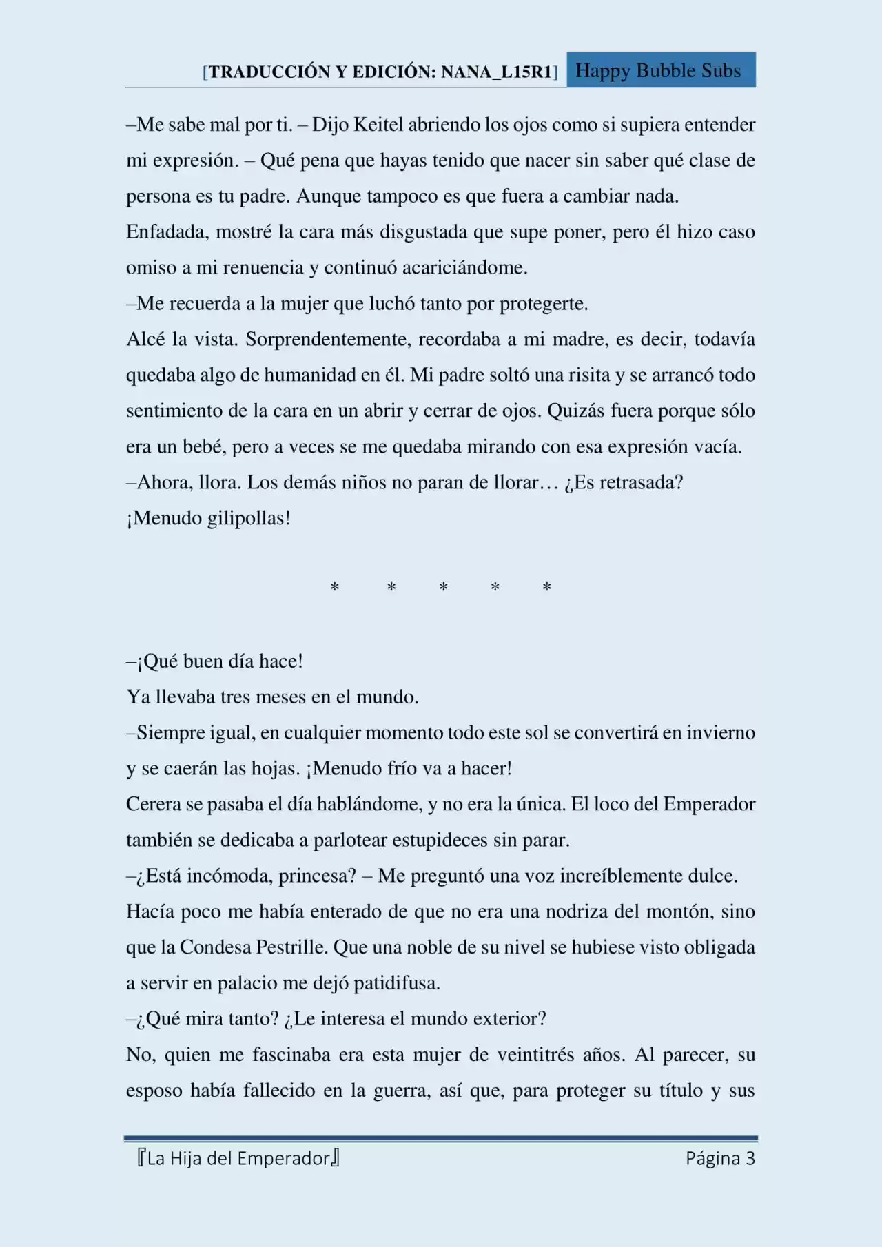 La Hija Del Emperador (Novela) - Capítulo 4 - Página 3 - LectorTMOo