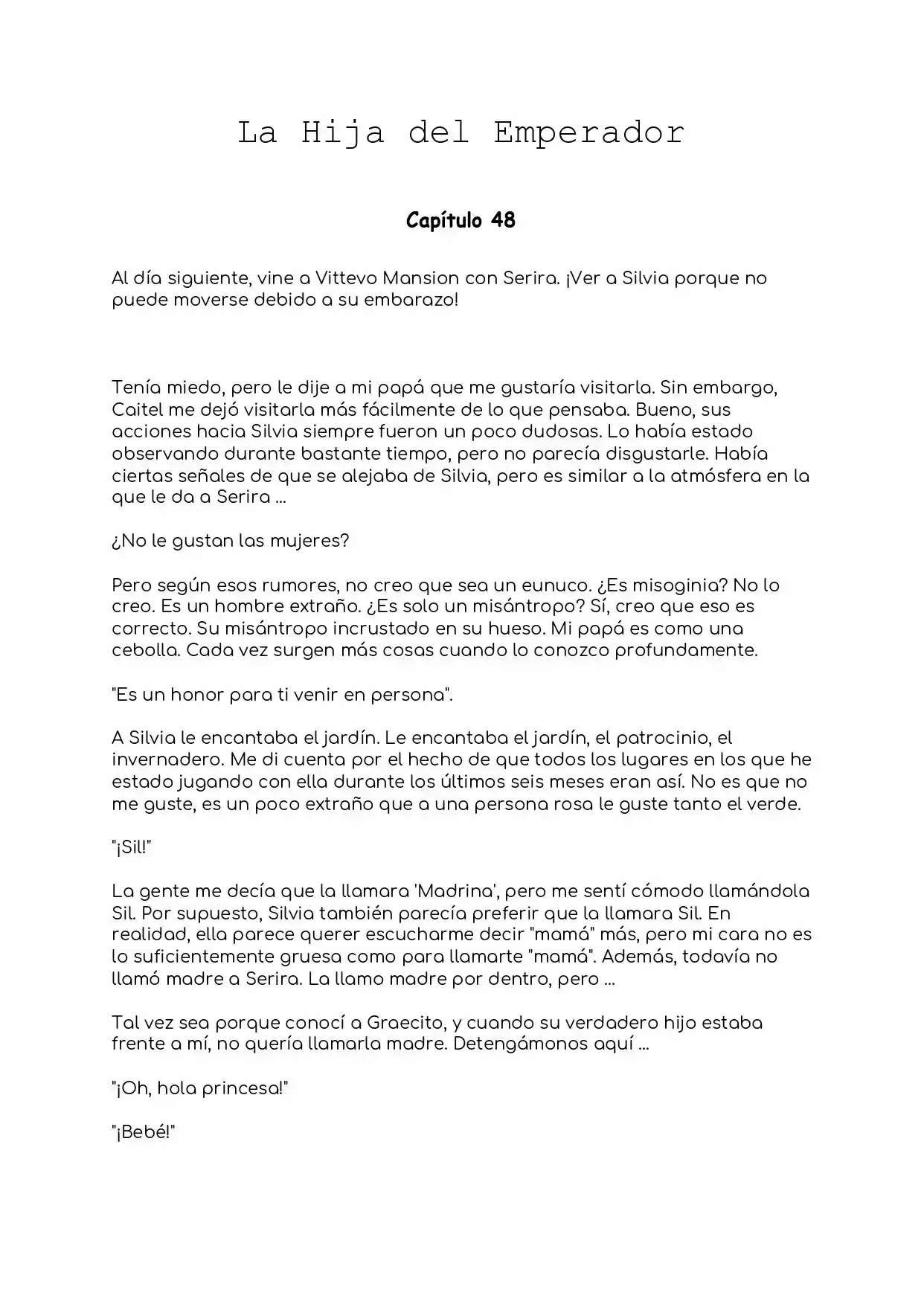La Hija Del Emperador (Novela) - Capítulo 48 - Página 1 - LectorTMOo
