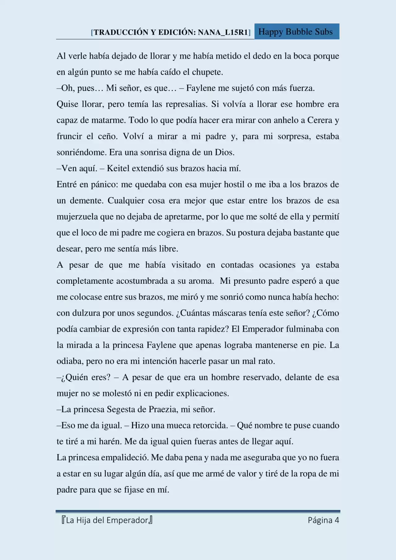 La Hija Del Emperador (Novela) - Capítulo 5 - Página 4 - LectorTMOo