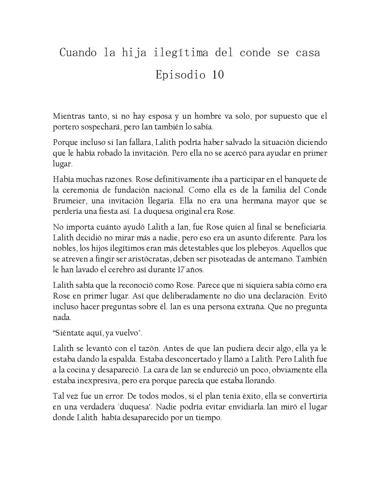 La Hija Ilegitima Del Conde Se Casa (Novela) - Capítulo 10 - Página 1 - LectorTMOo