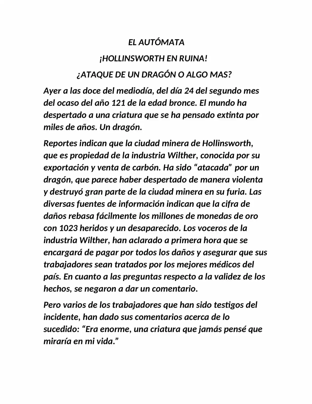 La Historia De Un Dragón Solitario (Novela) - Capítulo 2 - Página 6 - LectorTMOo