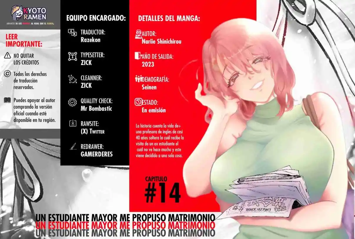 La Historia De Un Estudiante Mayor Que Me Propone Matrimonio - Capítulo 14 - Página 1 - LectorTMOo